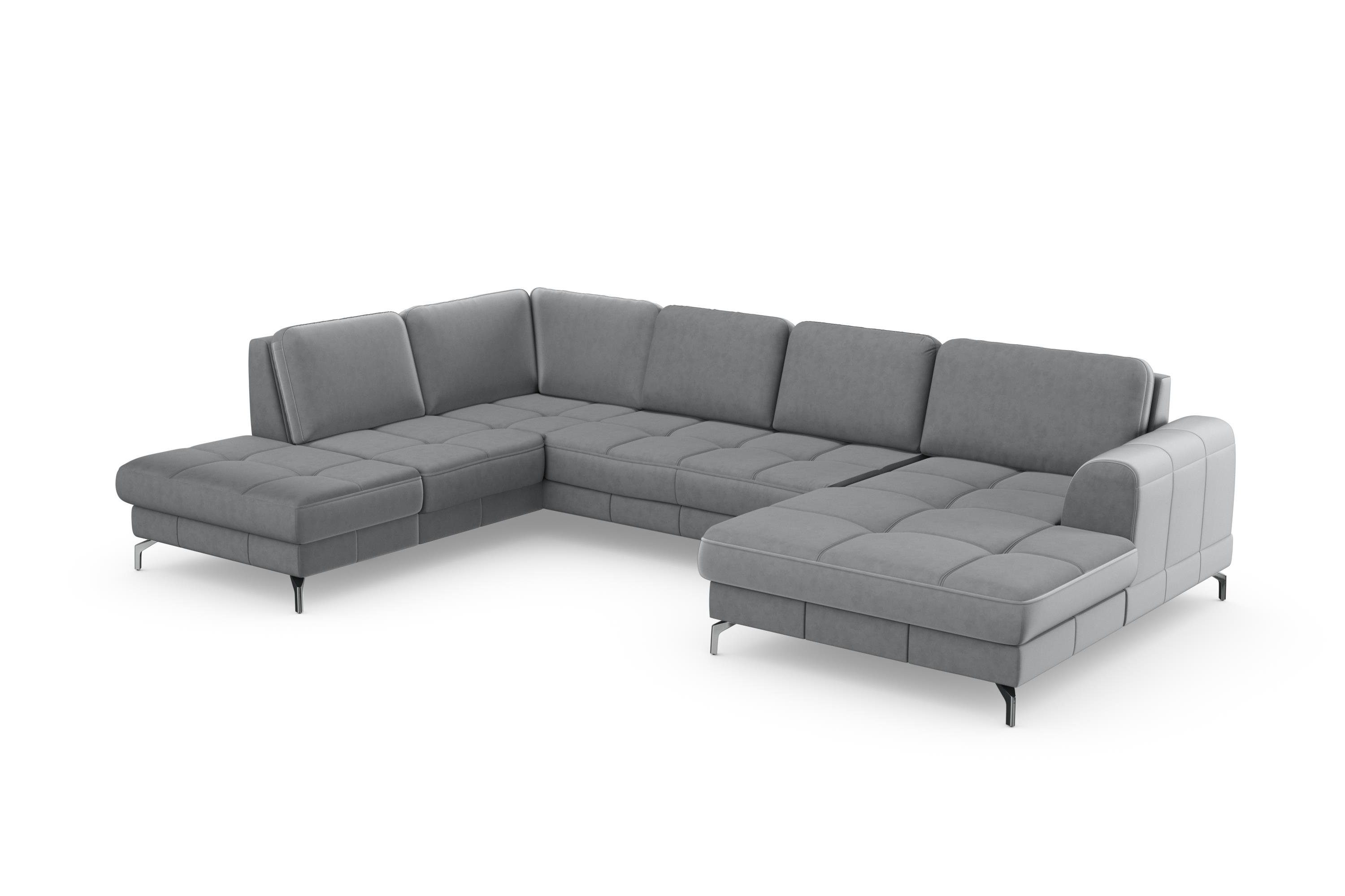 sit&more Zithoek Bendigo U-vorm inclusief zitdiepteverstelling, bodemvrijheid 12 cm, in 2 pootkleuren