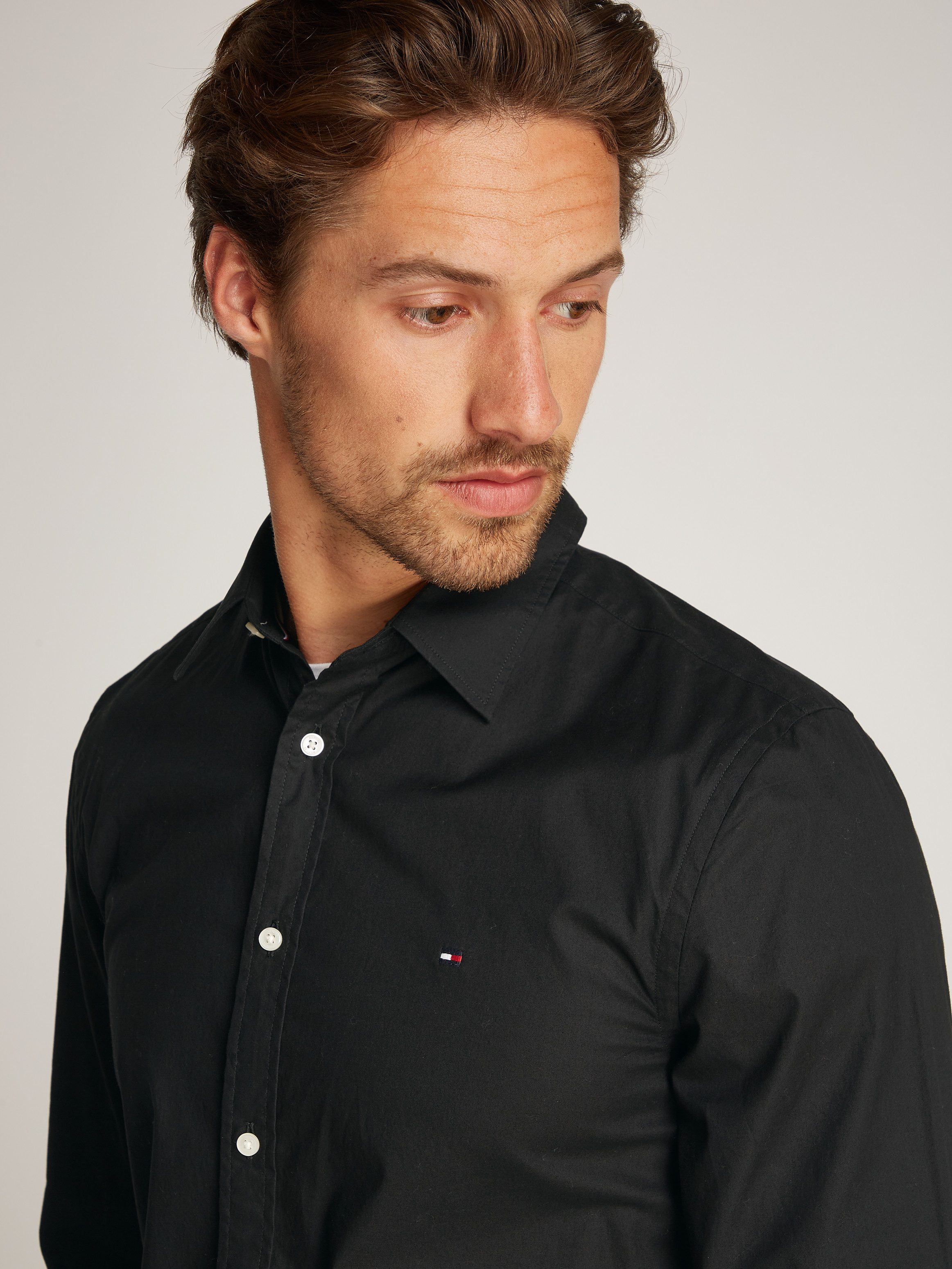 Tommy Hilfiger Businessoverhemd FLEX POPLIN KENT COLLAR SF SHIRT