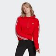 adidas originals sweatshirt adicolor classics crop hoodie rood