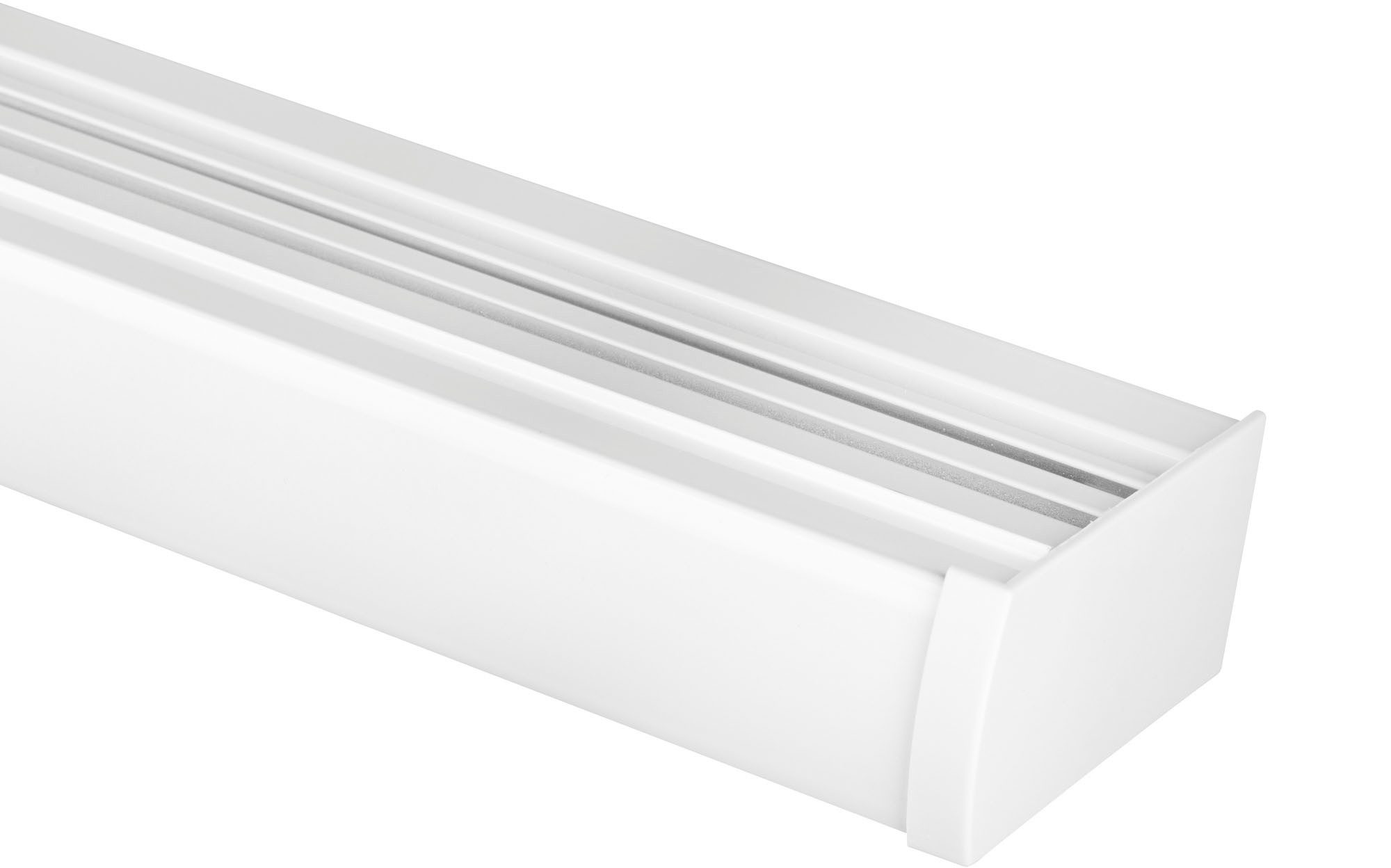 SN DECO GROUP Gordijnrail Objectrail EVO-M 2-lijnig met geïntegreerde afdekking (1 stuk)