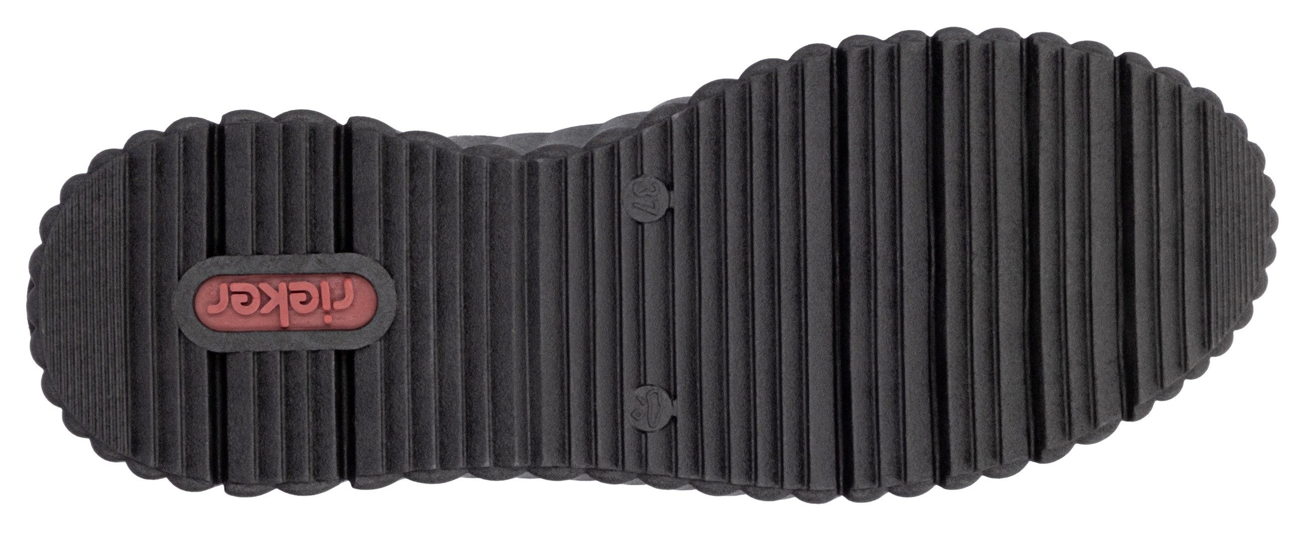 Rieker Plateausneakers vrijetijdsschoen, lage schoen, veterschoen met plateauzool