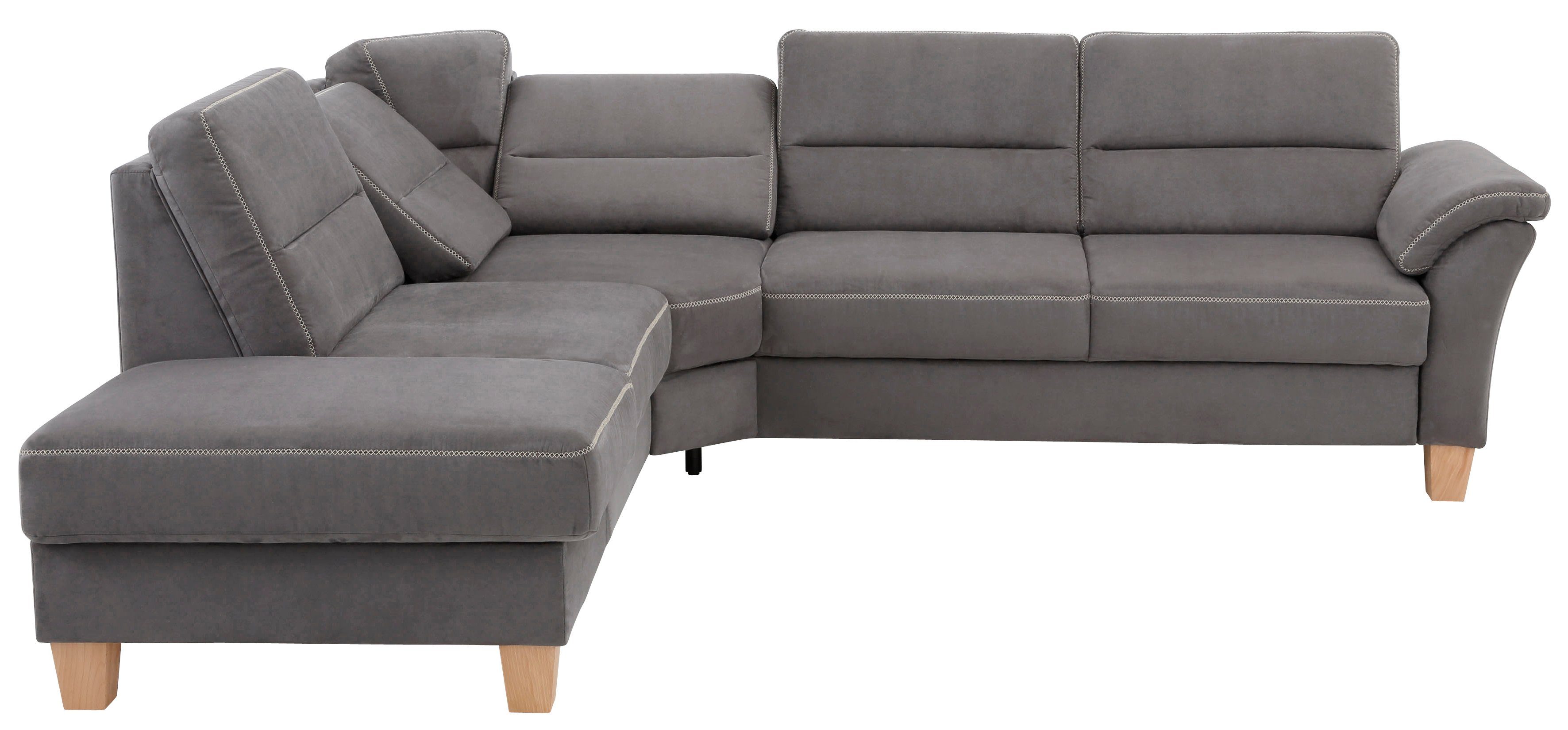 Home affaire Hoekbank Soleo L-model comfortabel door trapezehoek met relaxfunctie, ook met slaapfunctie