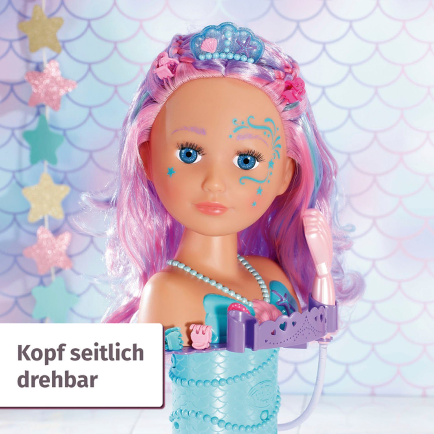 Baby Born Kaphoofd Sister Styling Head zeemeermin
