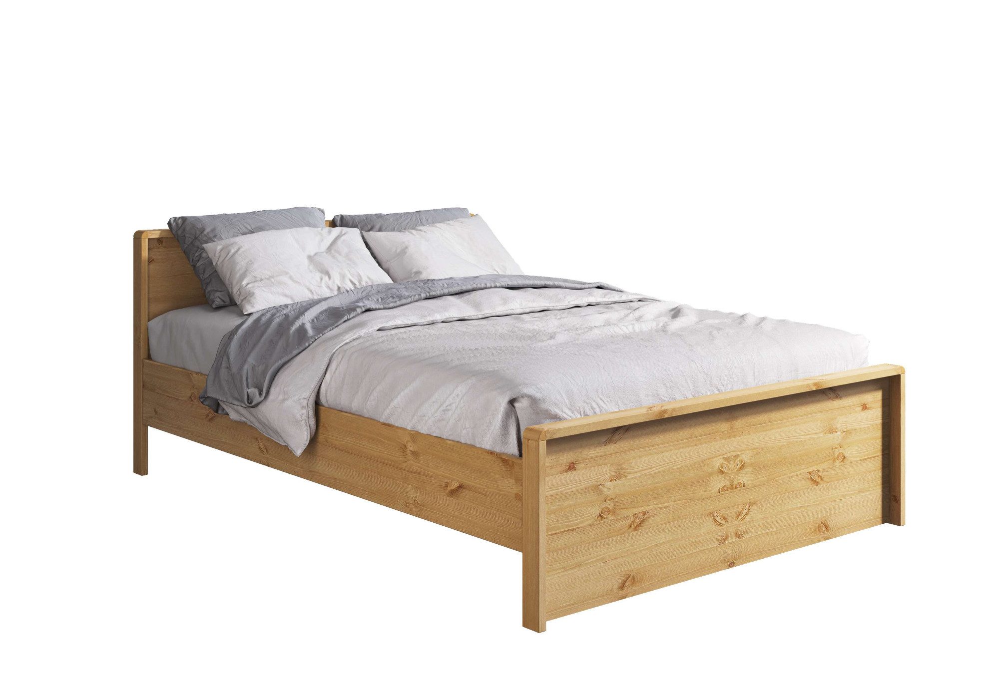 Home affaire Massief houten ledikant Luven, hoge belasting! FSC gecertificeerd massief hout bedden beige