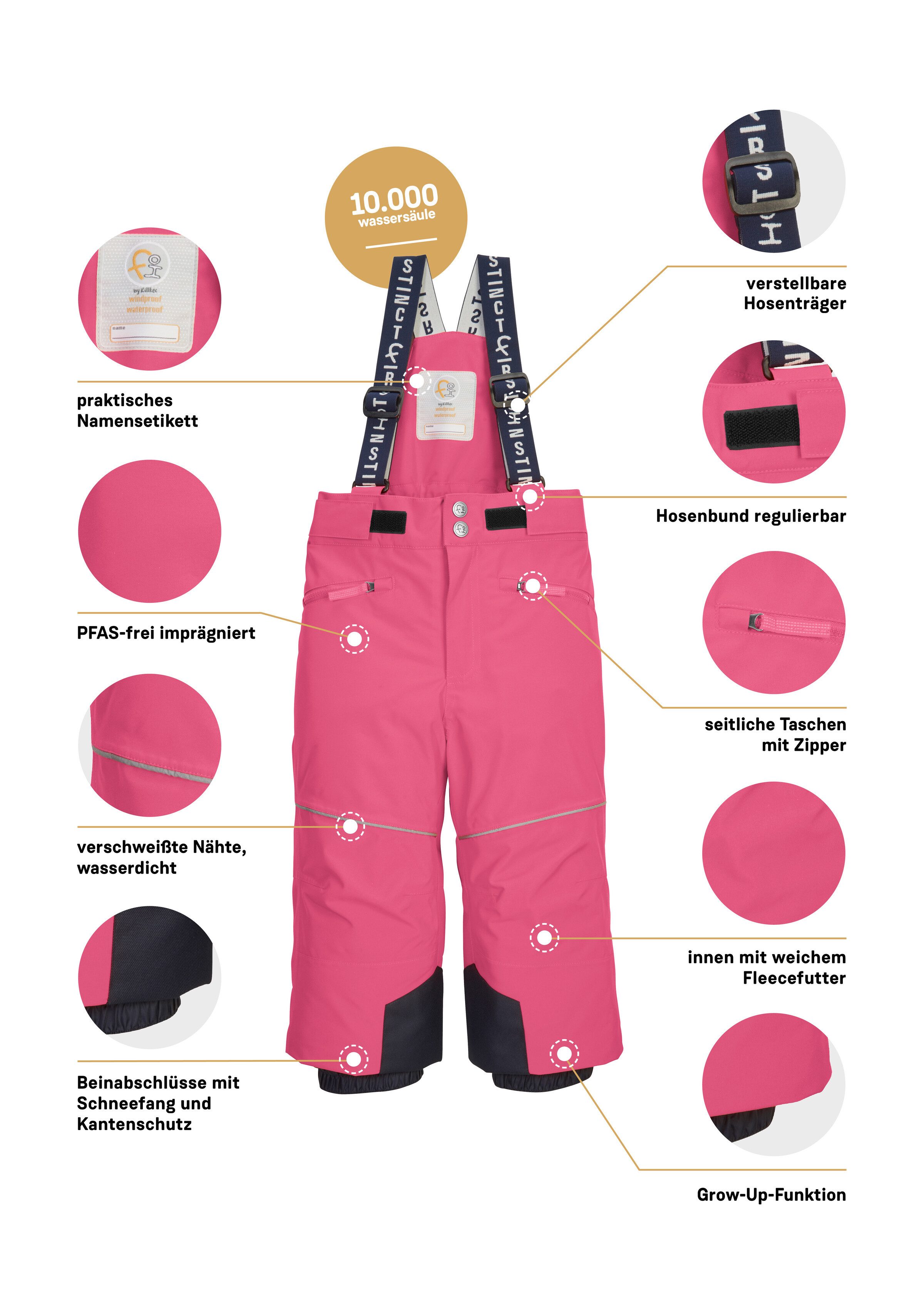 first instinct by killtec Skibroek FISW 48 MNS SKI PNTS Water- en winddichte sneeuwbroek met grow-up-functie en PFAS-vrij