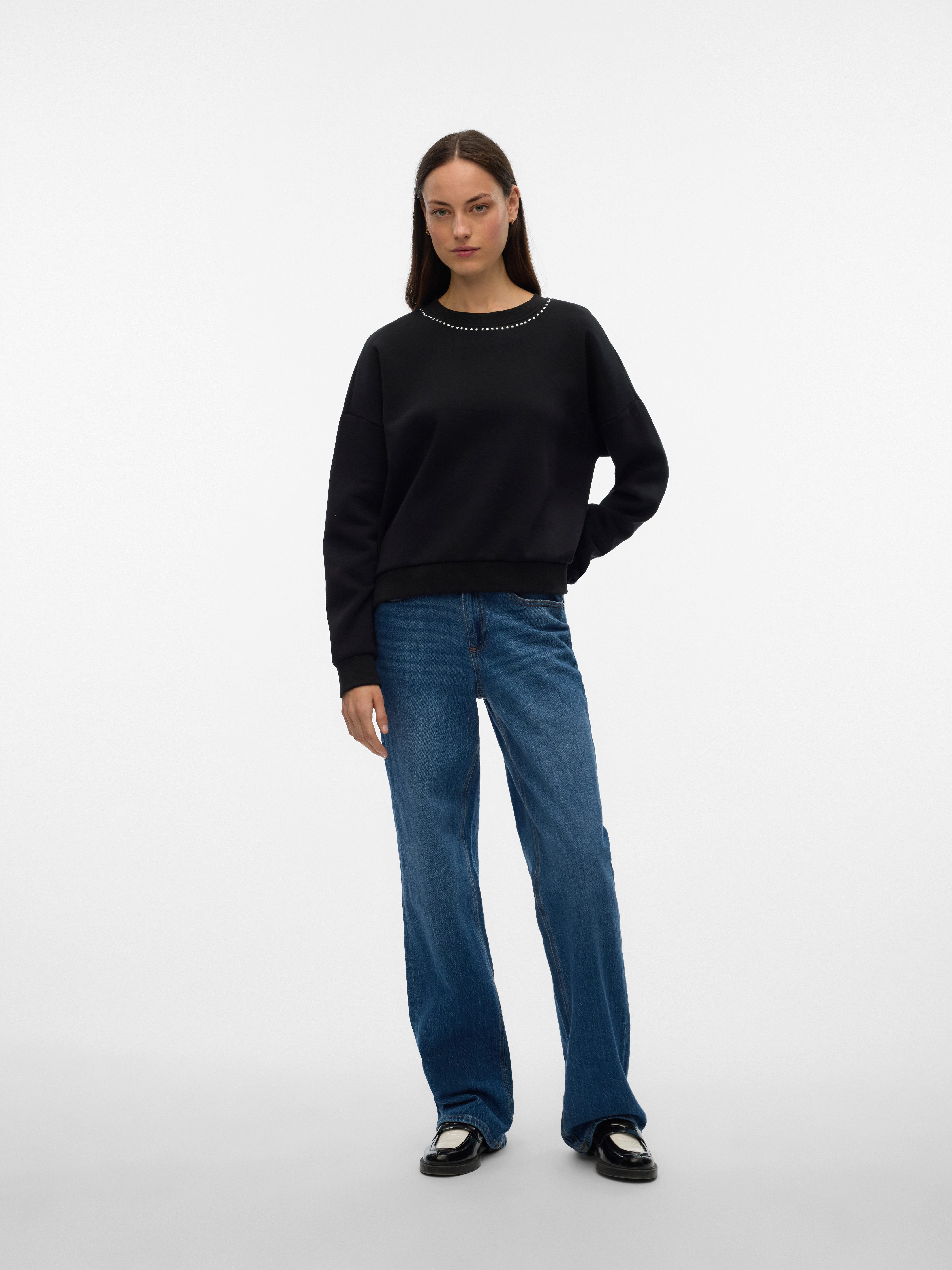 Vero Moda Shirt met lange mouwen VMLOTTE TRINA LS SWEAT BOX GA BF