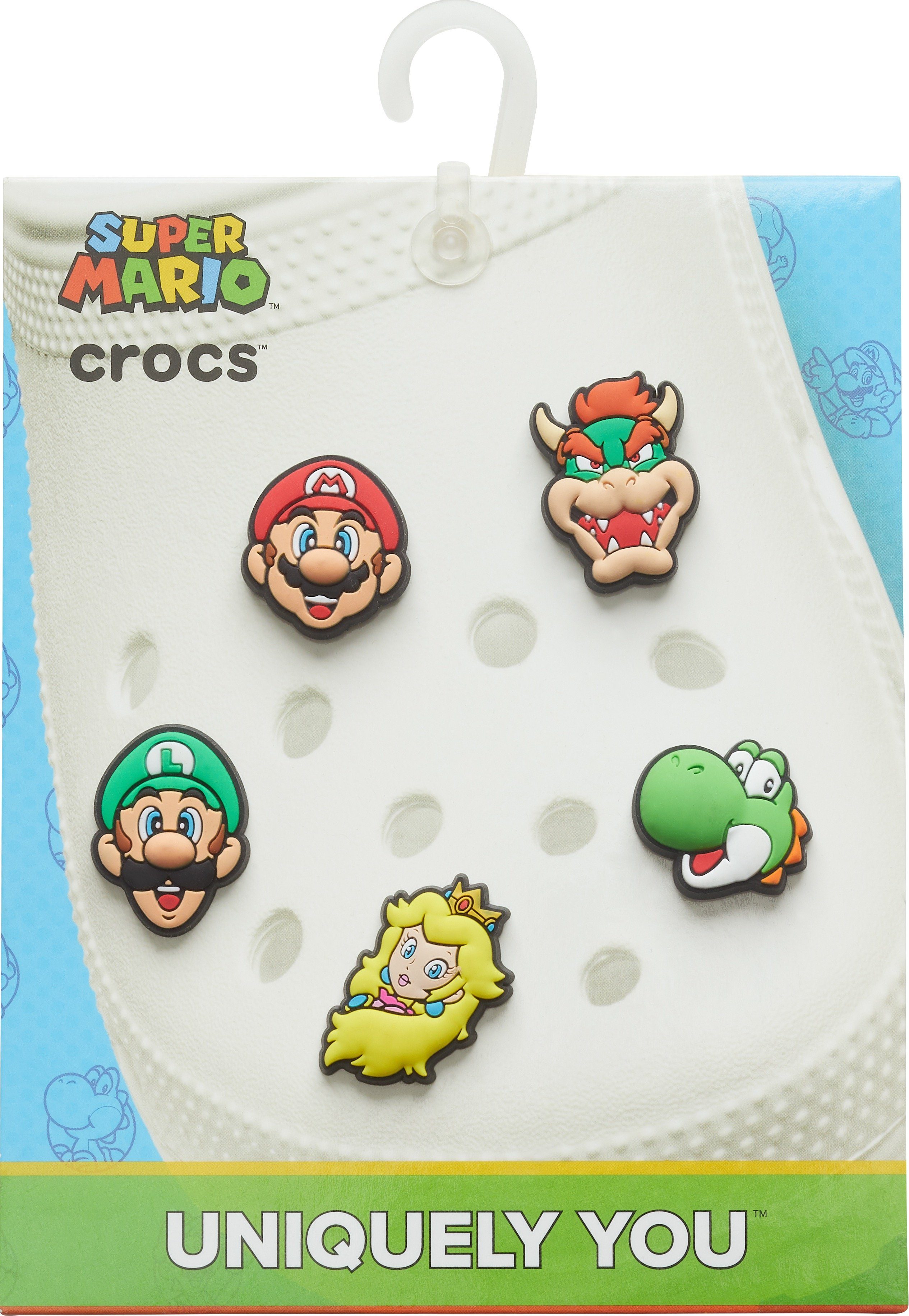 Crocs Schoenbutton Jibbitz™ Super Mario (set, 5-delig, Geen speelgoed. Niet geschikt voor kinderen onder de 3 jaar.)