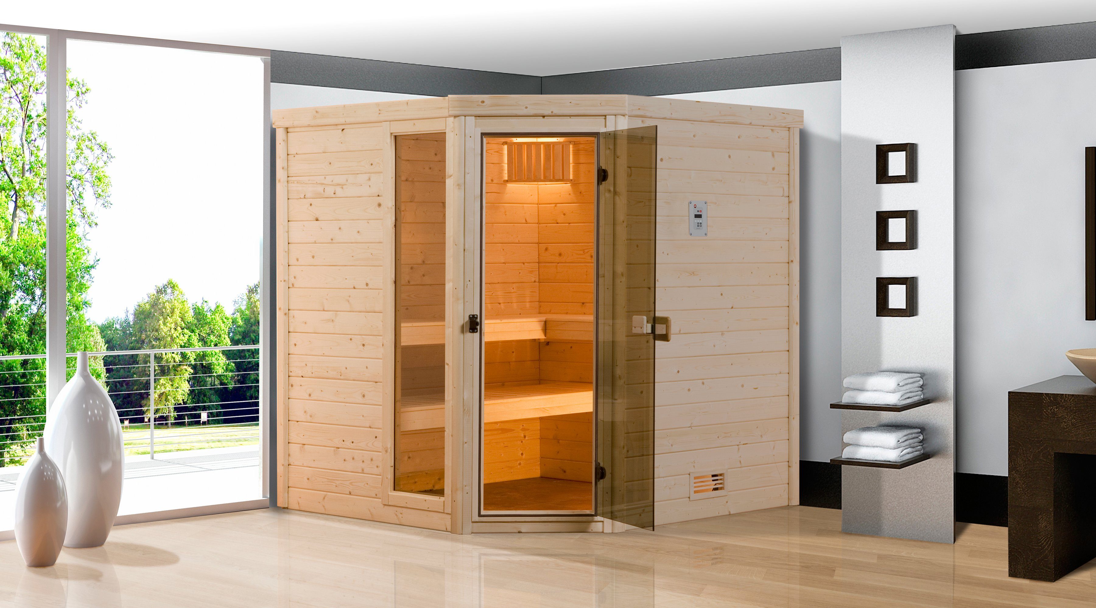 weka Sauna Arendal 1 7,5 kw bio-combikachel met externe bediening