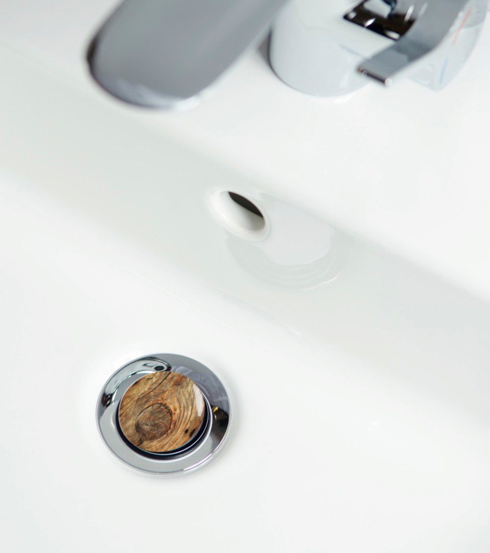 Sanilo Set badkameraccessoires Rustiek bestaand uit toiletzitting, badmat en wastafelplug (complete set, 3-delig)