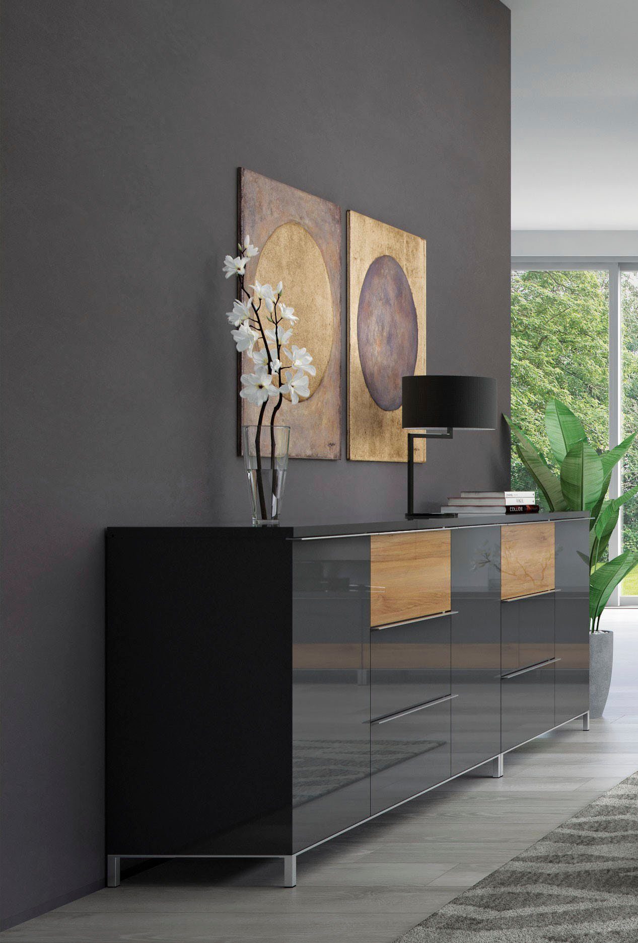 Places of Style Kast Onyx UV gelakt, met soft close-functie