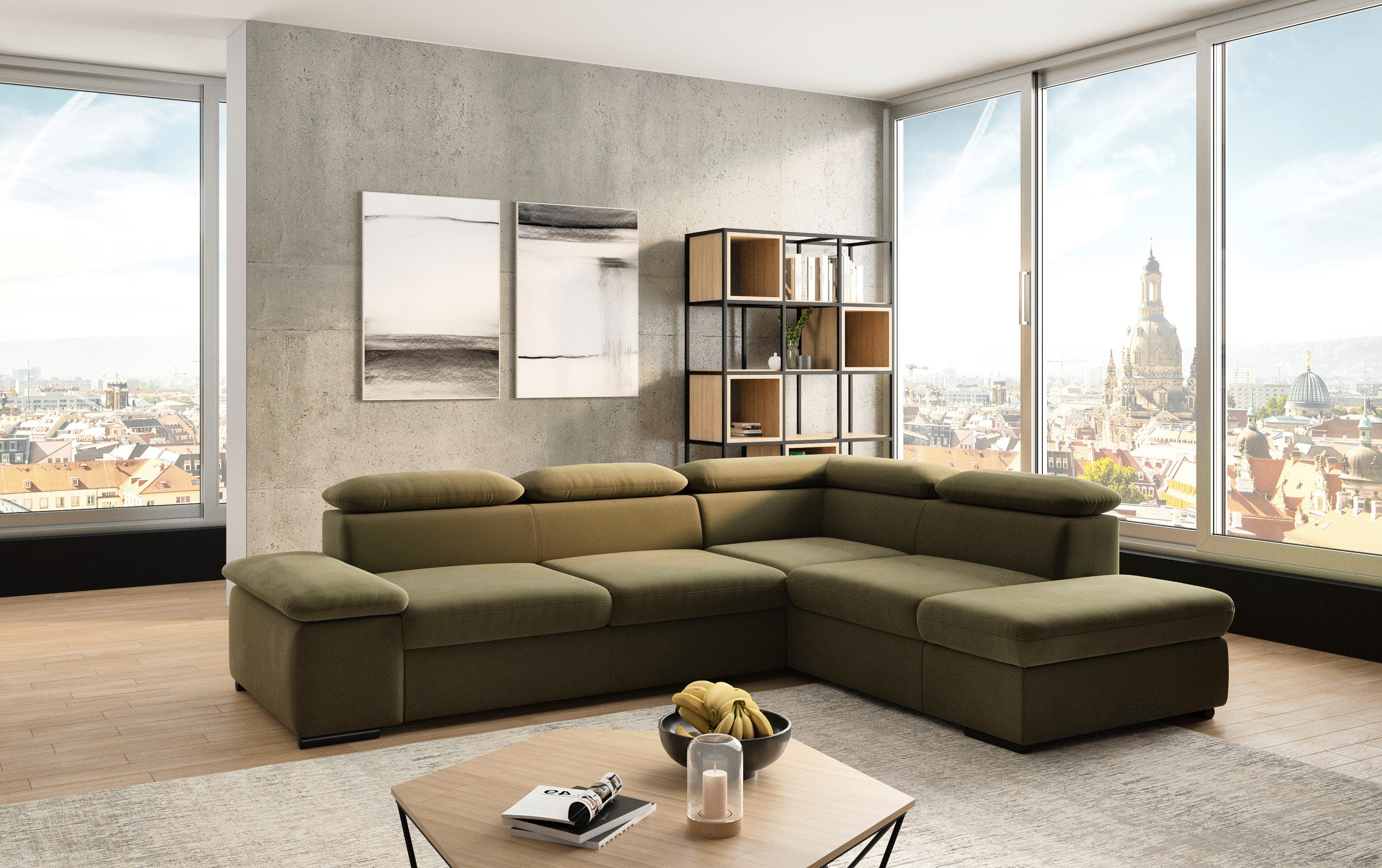 sit&more Hoekbank Alcudia L-vorm met armverstelling, optionele hoofdeindverstelling en bedfunctie