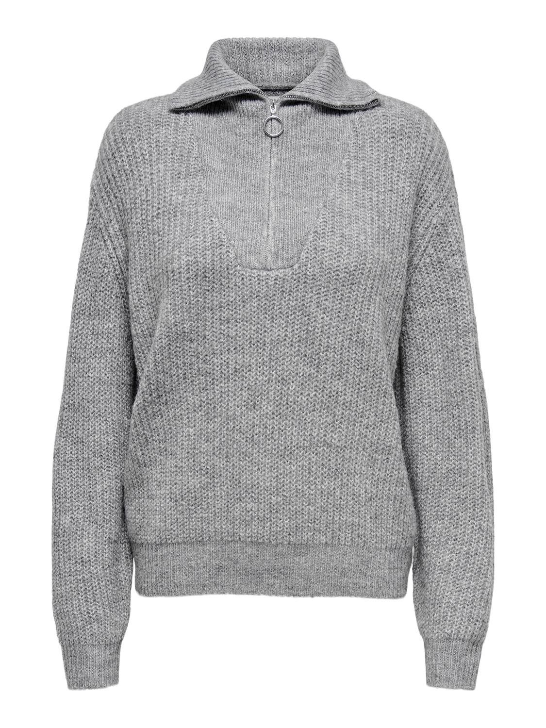 Only Gebreide trui ONLBAKER L S ZIP PULLOVER KNT NOOS