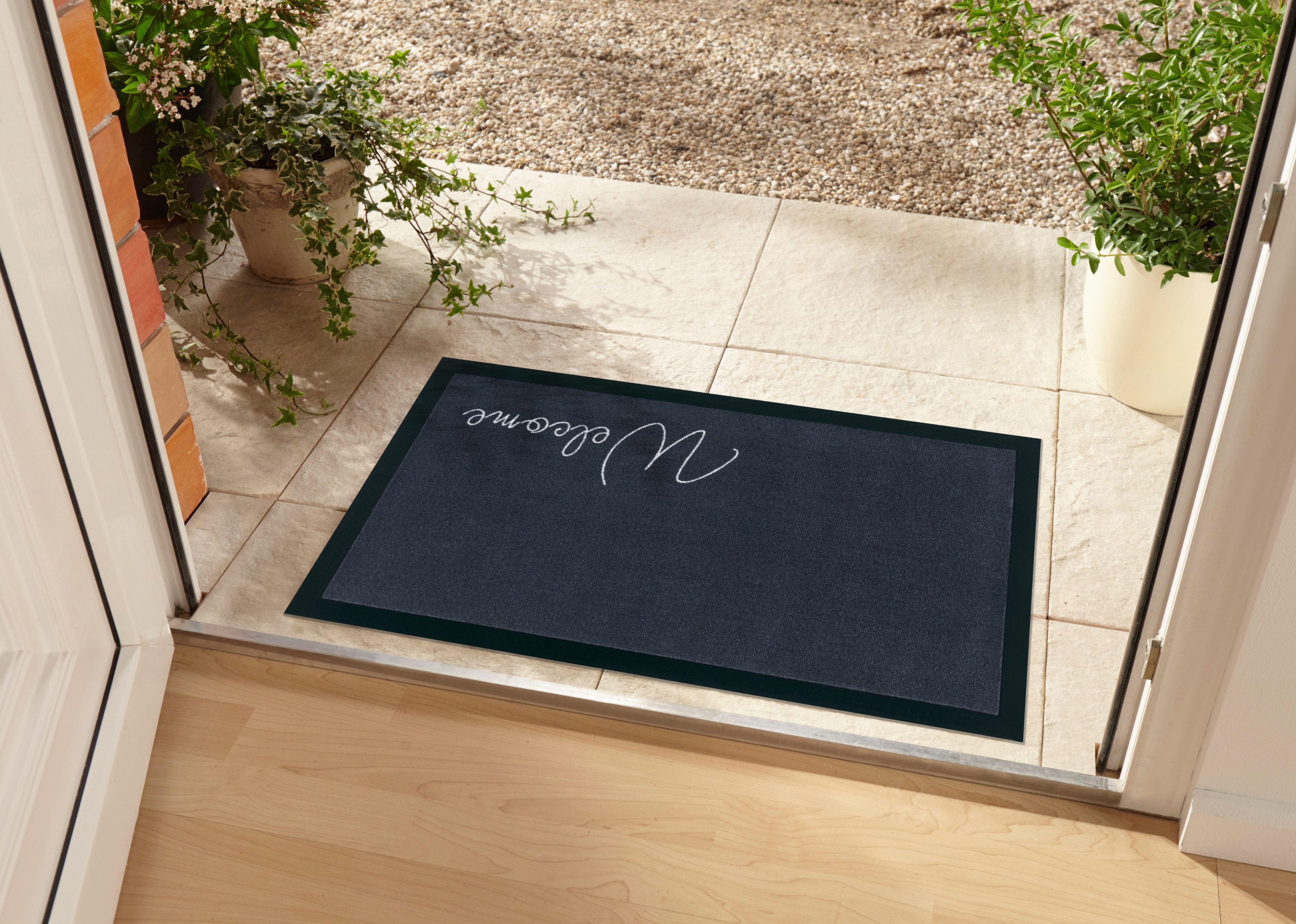 my home Mat WELCOME Vuilopvangmat, deurmat, in- en uitwendig, tekst, loper, wasbaar