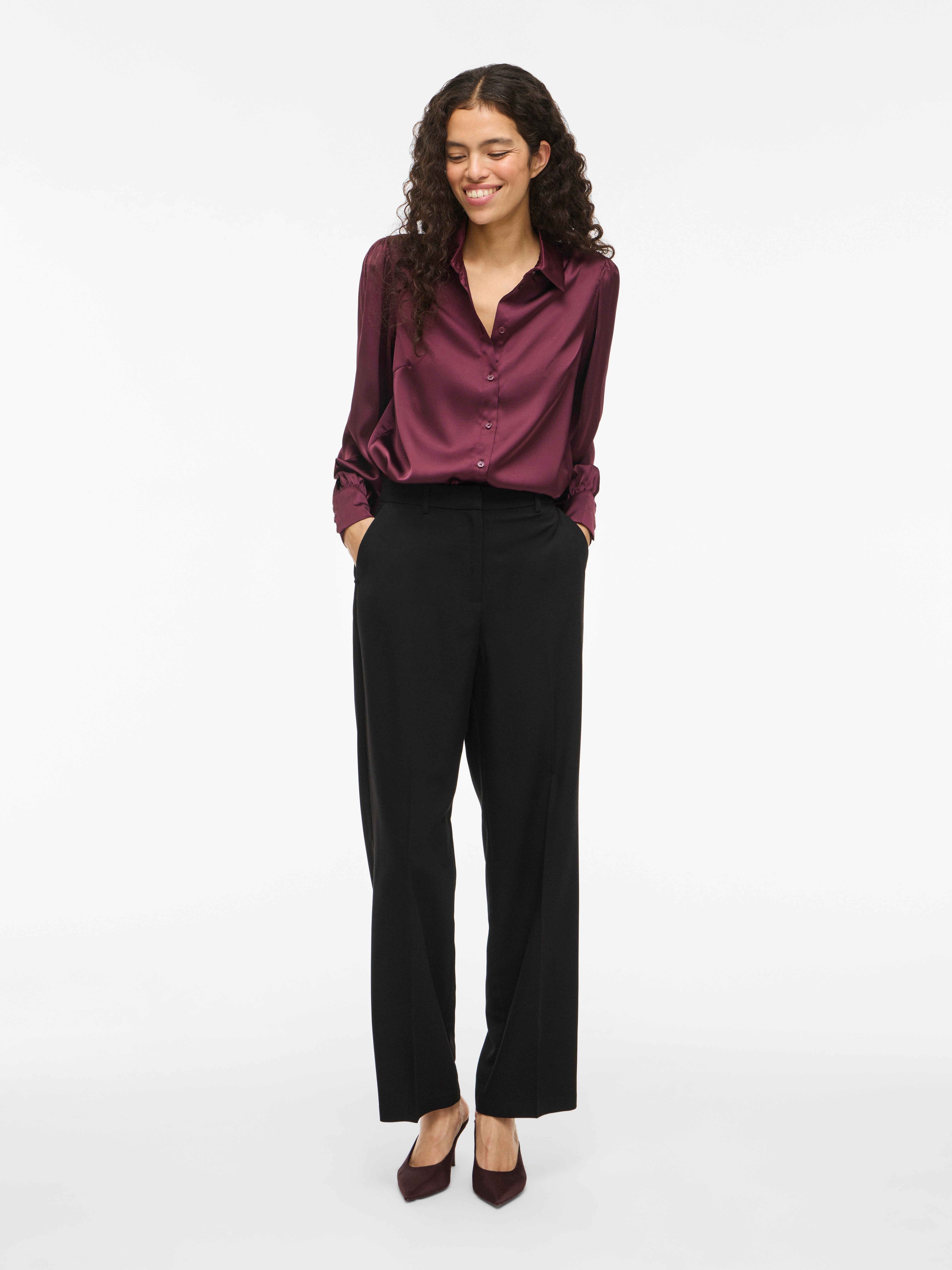 Vila Blouse met lange mouwen VIENNA RAVENNA L/S BALLOON SHIRT - NOOS