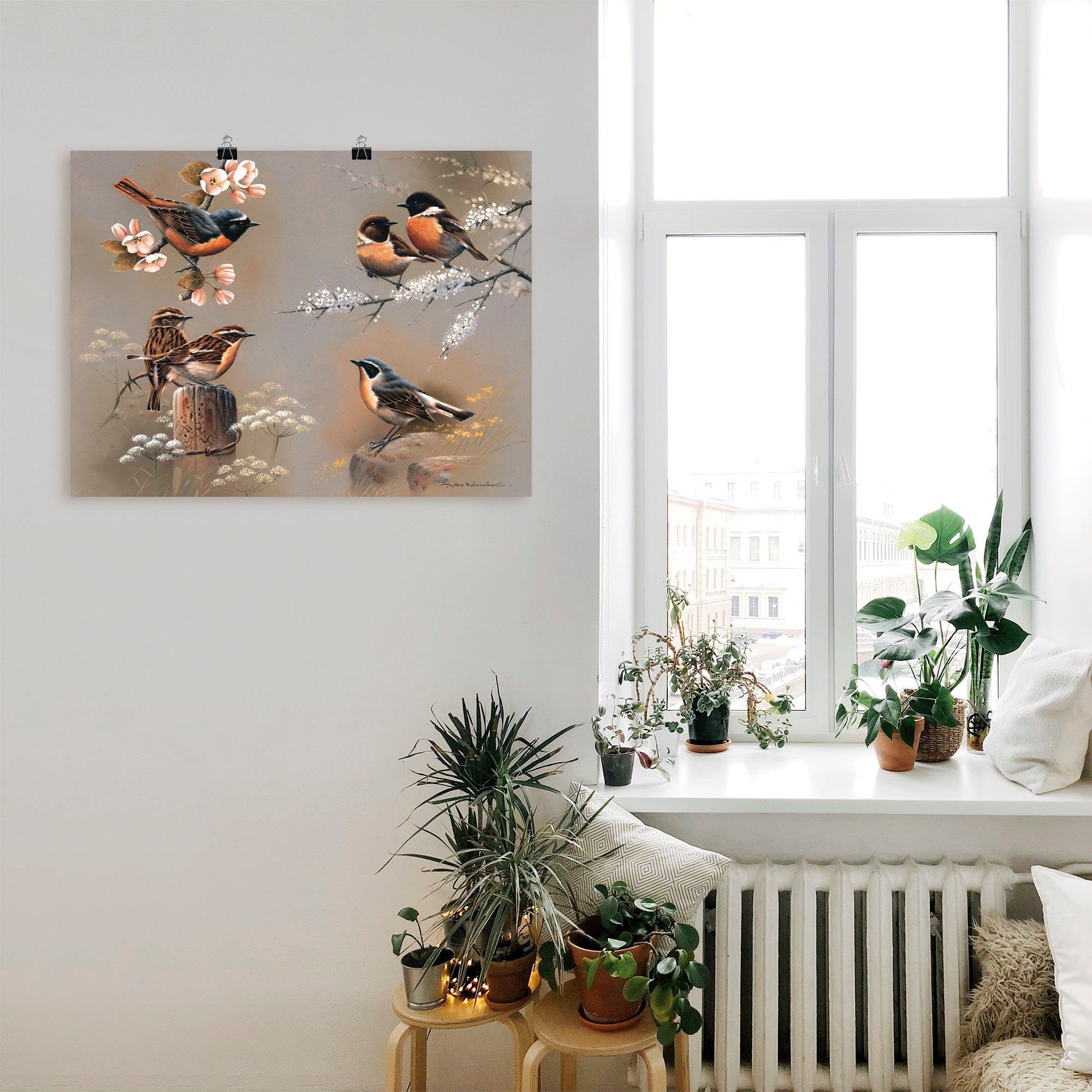 Artland Artprint Vogel compositie als artprint op linnen, poster in verschillende formaten maten