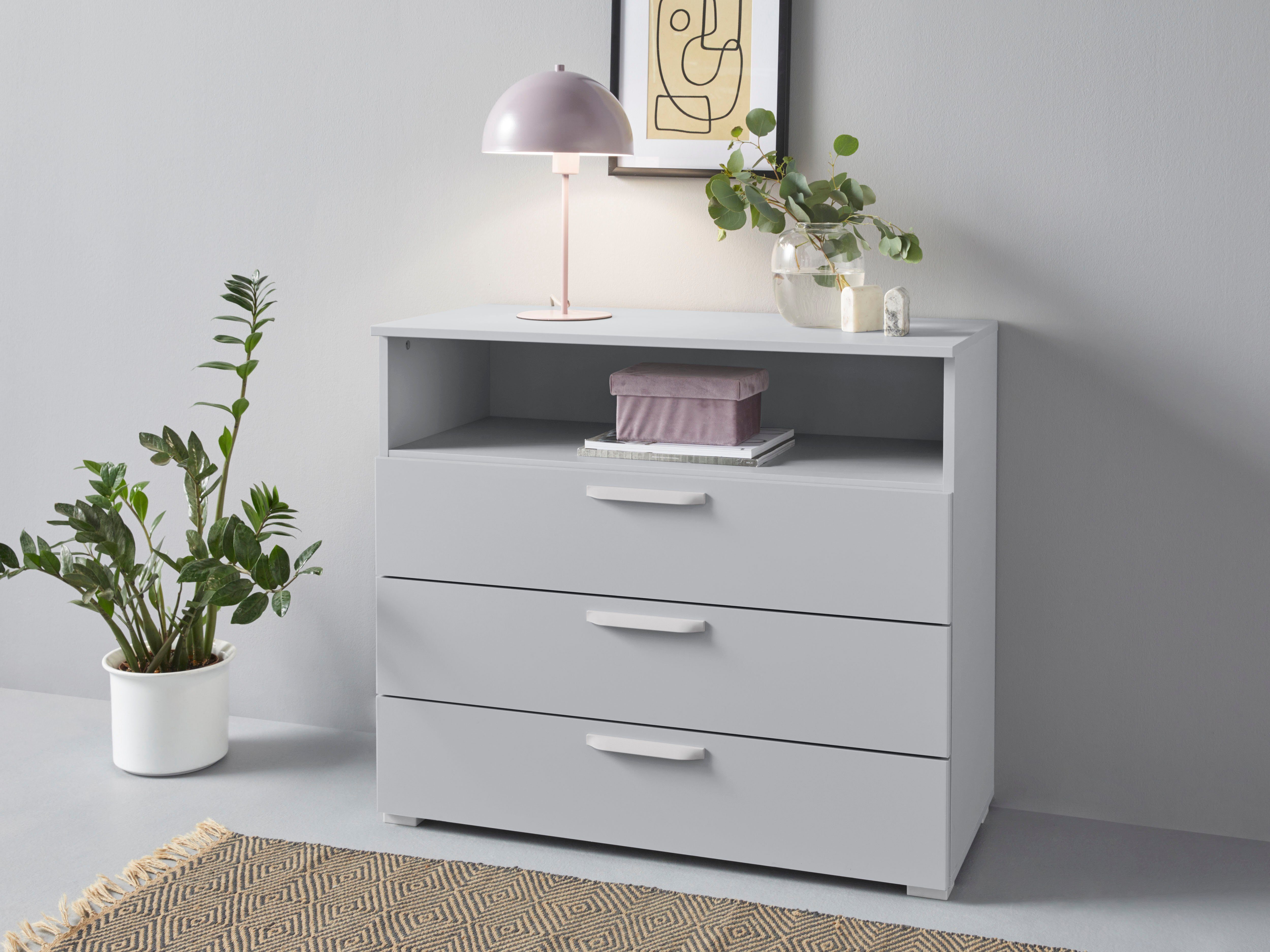 rauch Ladekast Oteli Incl. lade-indeling van hout, gemakkelijke montage commodes & ladekasten grijs