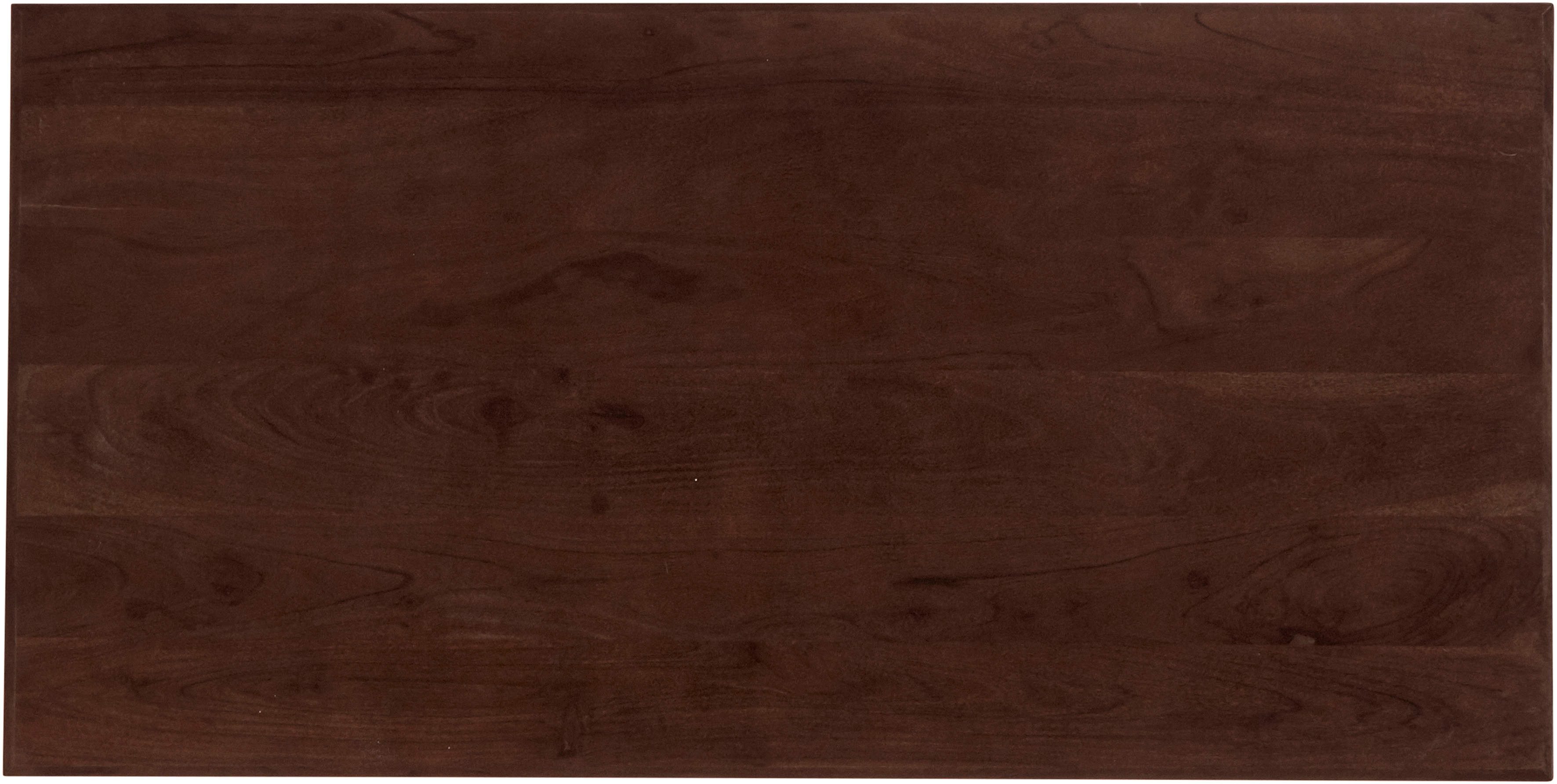 LeGer Home by Lena Gercke Salontafel Elfrieda hoogwaardig massief hout, acacia donkerbruin gelakt, 120x60 cm, zuilenlook