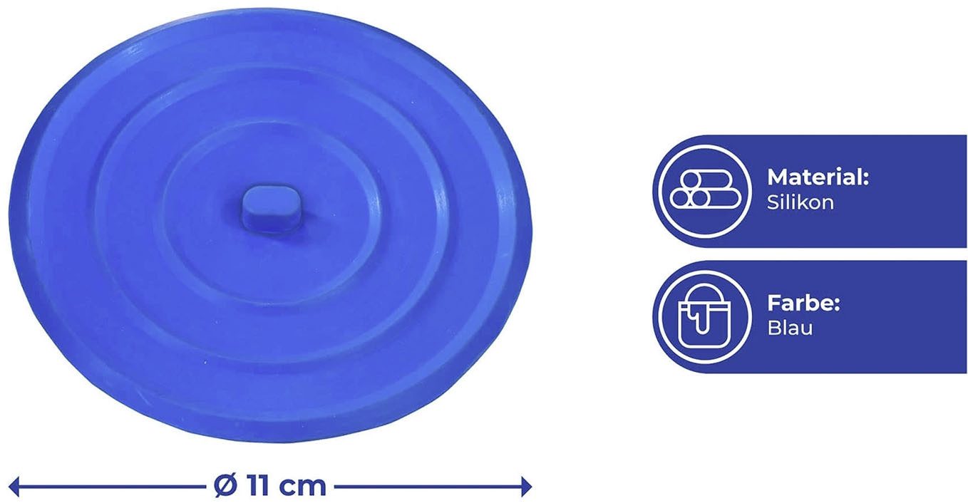 Maximex Gootsteen plug Universeel Afvoerstop, silicone, voor standaardbaden, wastafels & spoelbakken (set, 5 stuks)