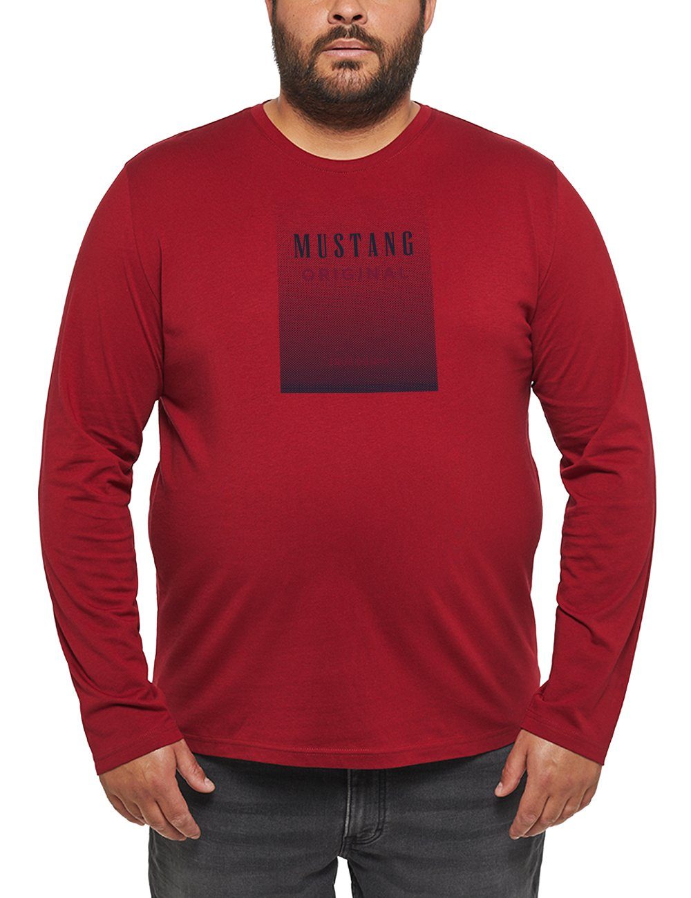 Mustang Shirt met lange mouwen Style Adrian C Print