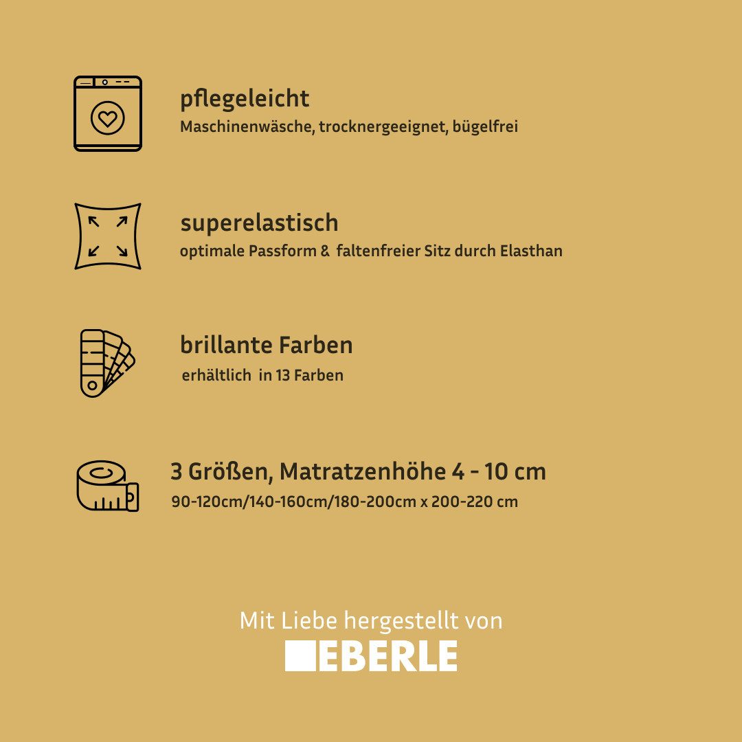 bellana Hoeslaken Jersey-elastaan deluxe in mt. 90x200, 140x200 of 180x200, voor topmatras (1 stuk)