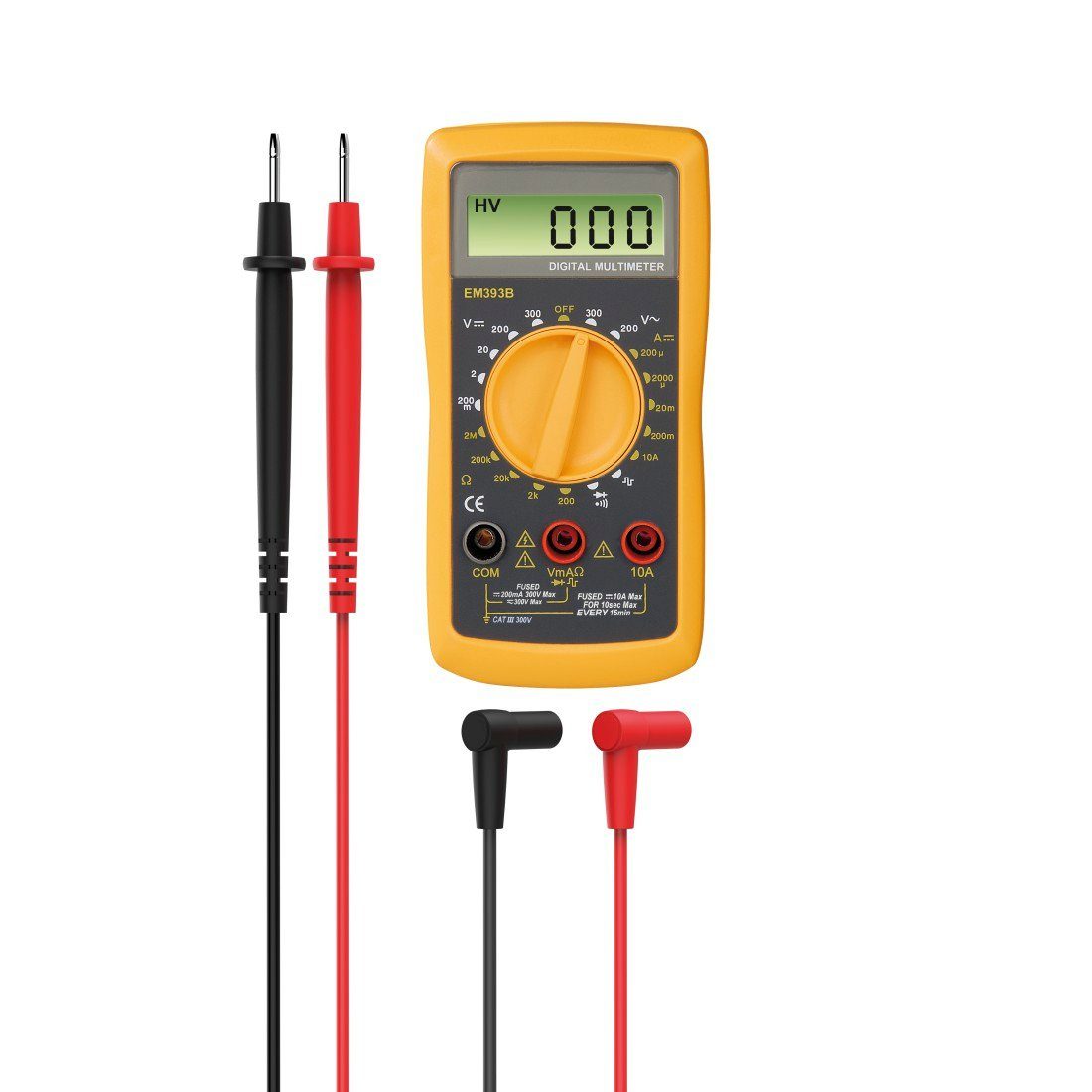 Hama Multimeter Digitale multimeter voor het meten van spanning, stroom en weerstand, 300V
