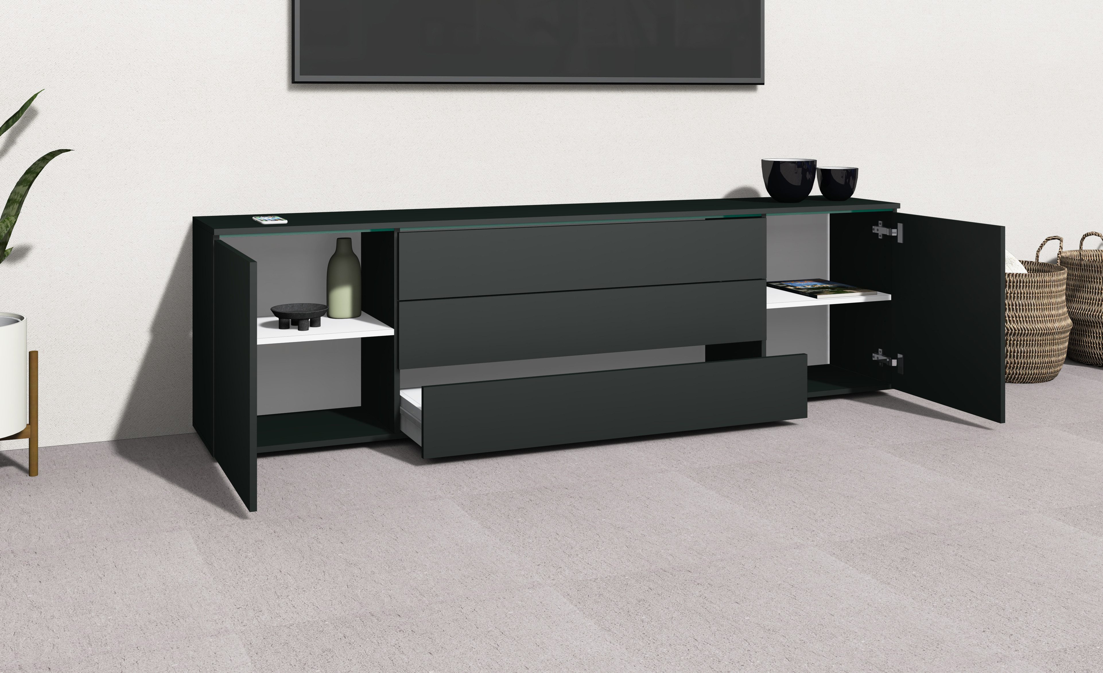 borchardt Möbel Tv-meubel San Diego Breedte 200 cm