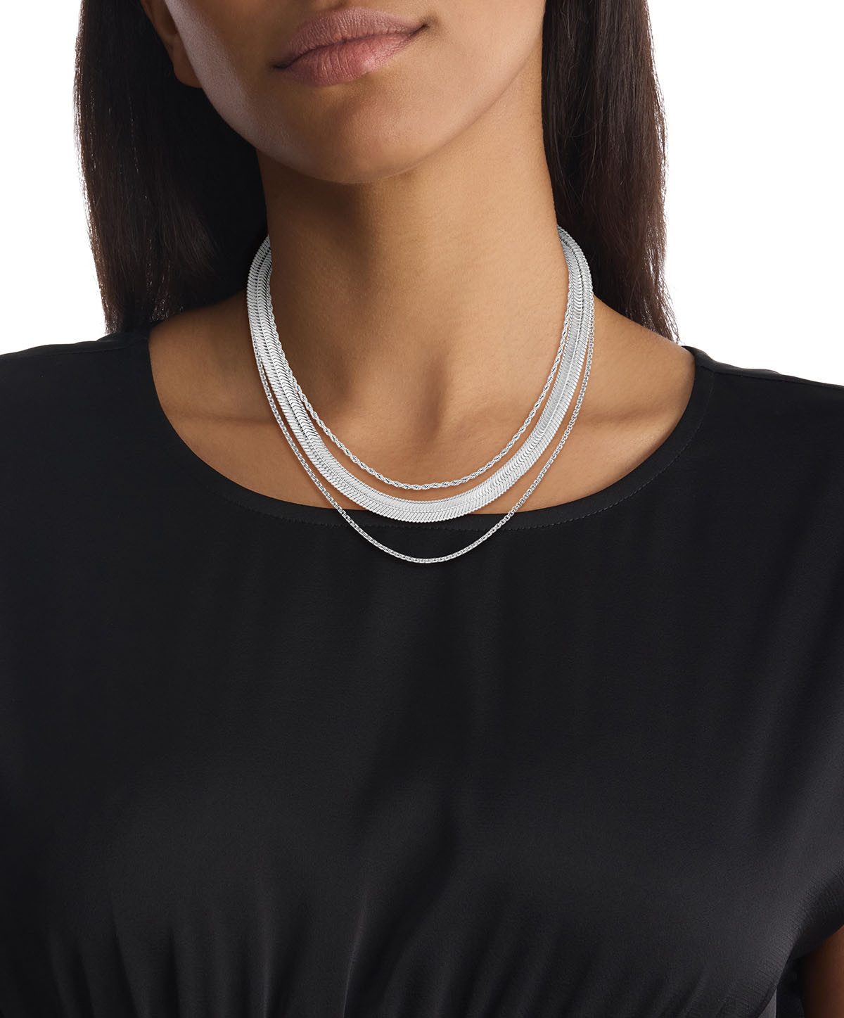 Calvin Klein Set edelstalen kettingen ACCENT, 35000626 (set, 3-delig)