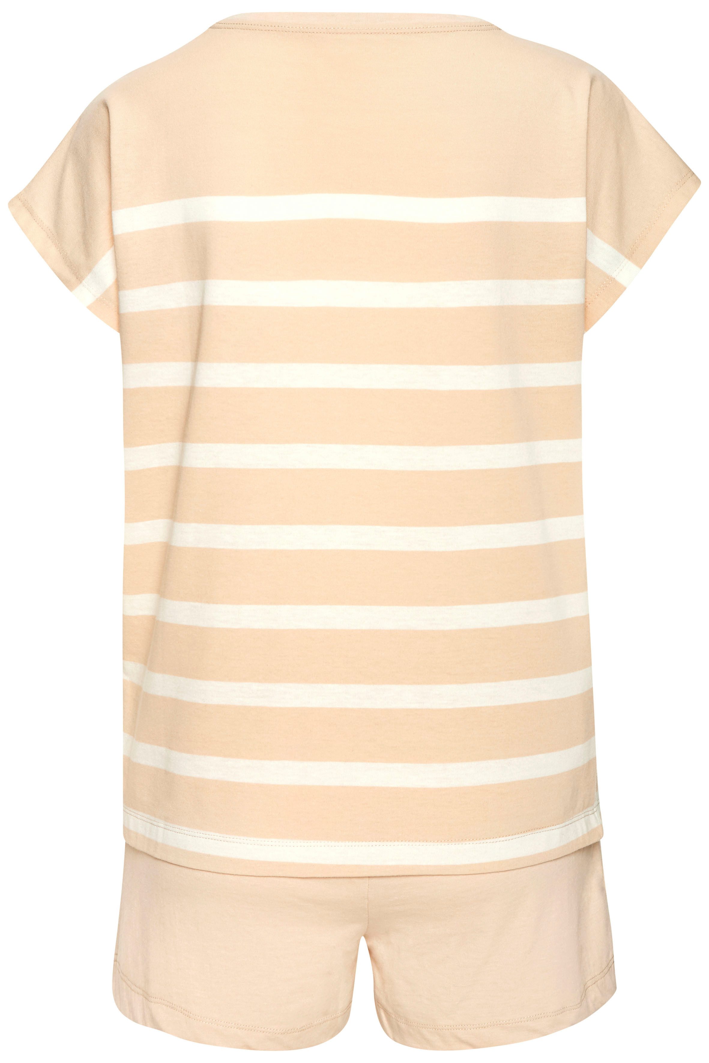 s.Oliver RED LABEL Beachwear Shortama met garengeverfde strepen in het bovenstuk (2-delig)