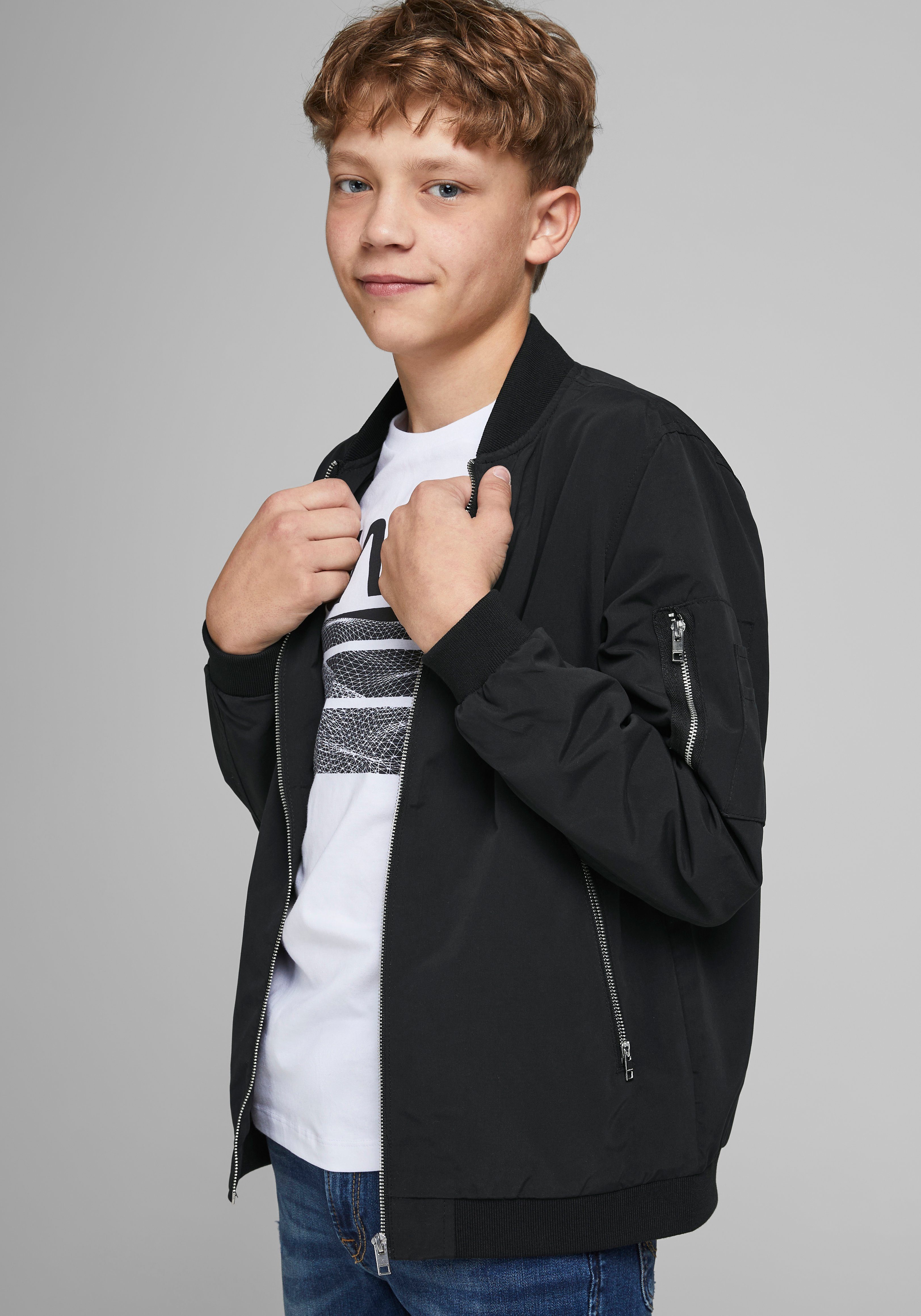 Jack & Jones Junior Bomberjack JJERUSH beschermt tegen wind, onderhoudsvriendelijk, licht