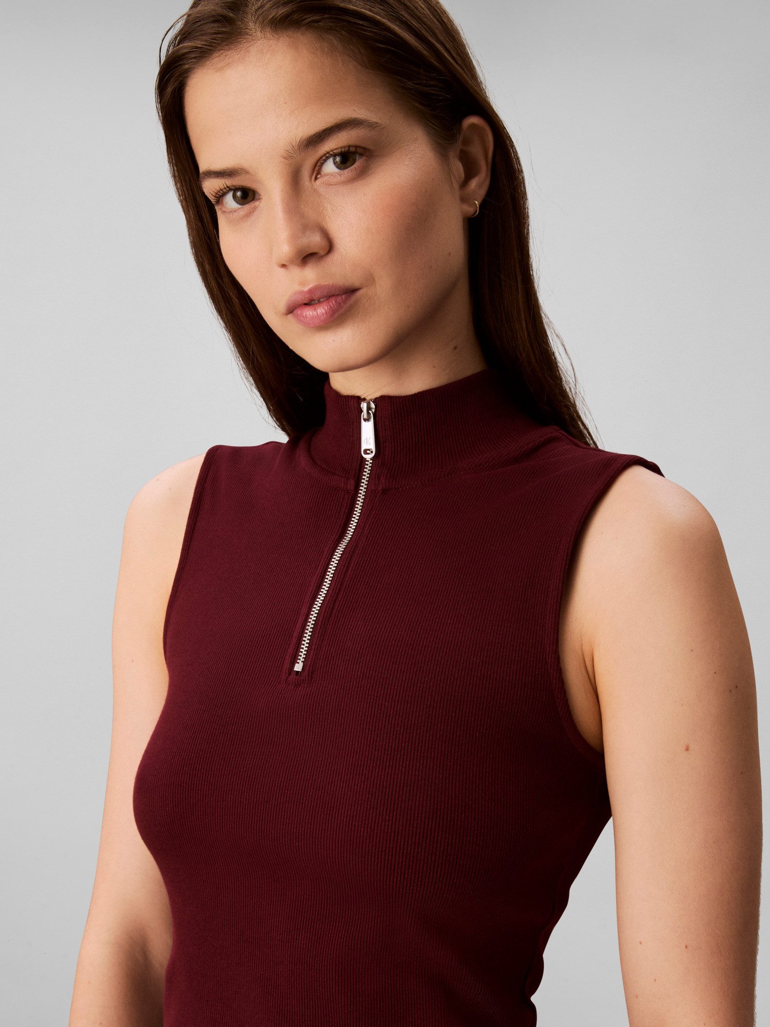 Calvin Klein Tanktop A- WOVEN LABEL SL QZ TOP
