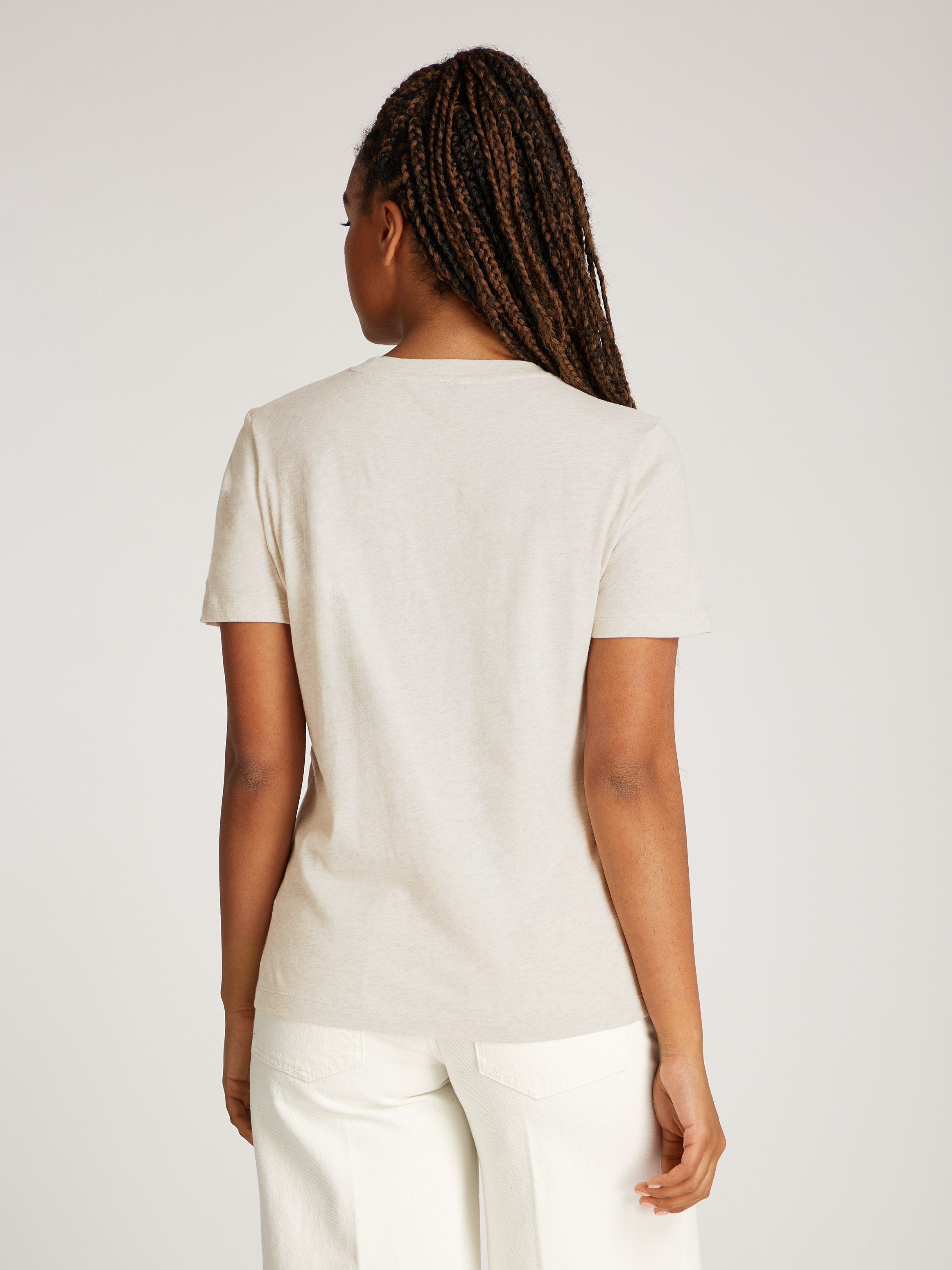 Tommy Hilfiger T-shirt REG CORP LOGO C-NK SS met een logo-opschrift