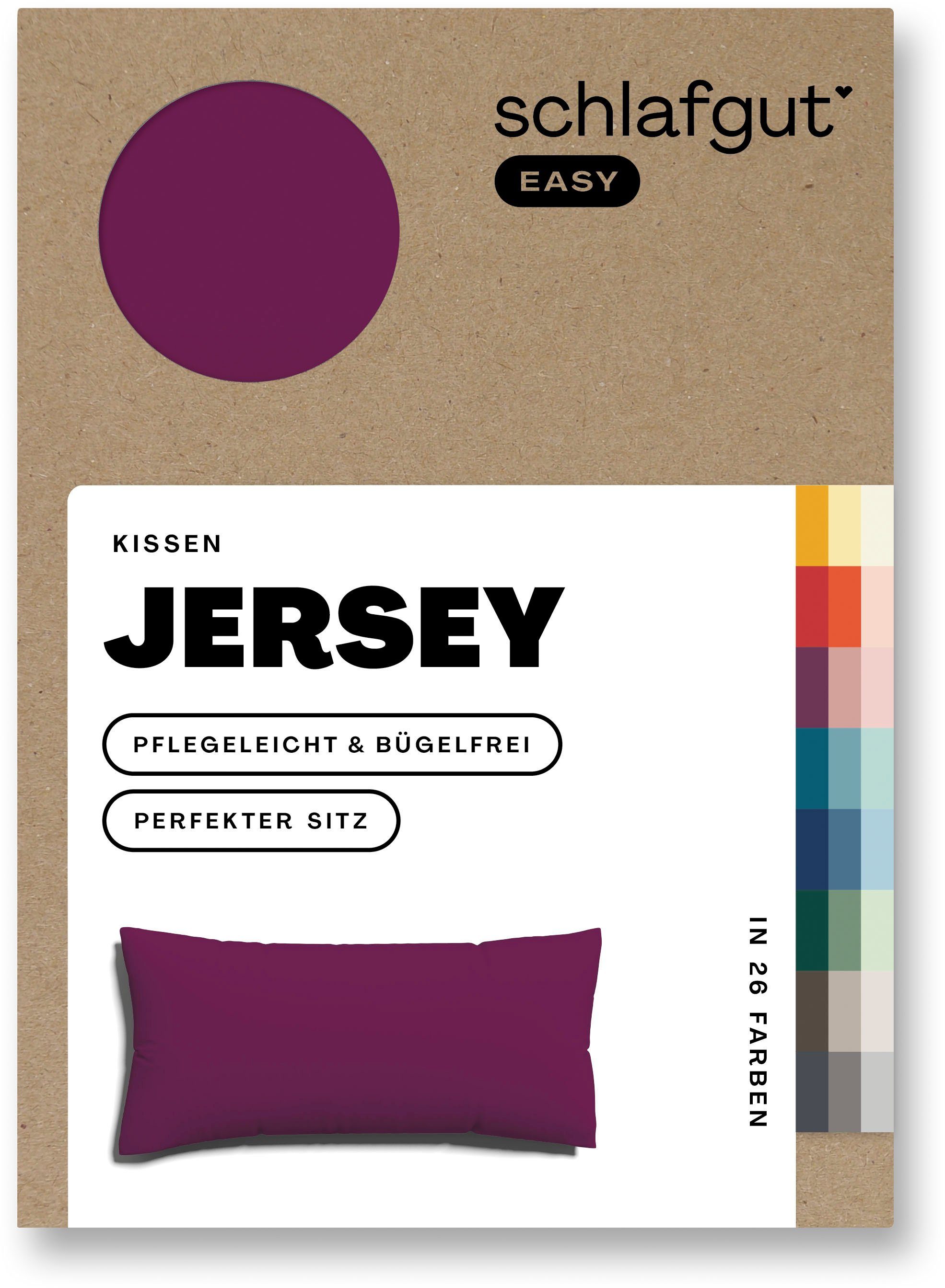 Schlafgut Kussenovertrek EASY jersey Kussenhoes met rits, zacht en absorberend, kussenhoes (1 stuk)