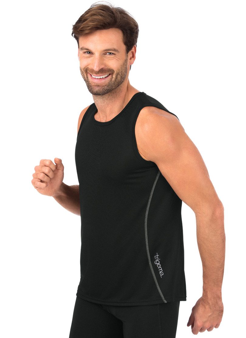 Trigema Top TRIGEMA functionele tanktop COOLMAX (1-delig) heren tanktops maat XXL zwart