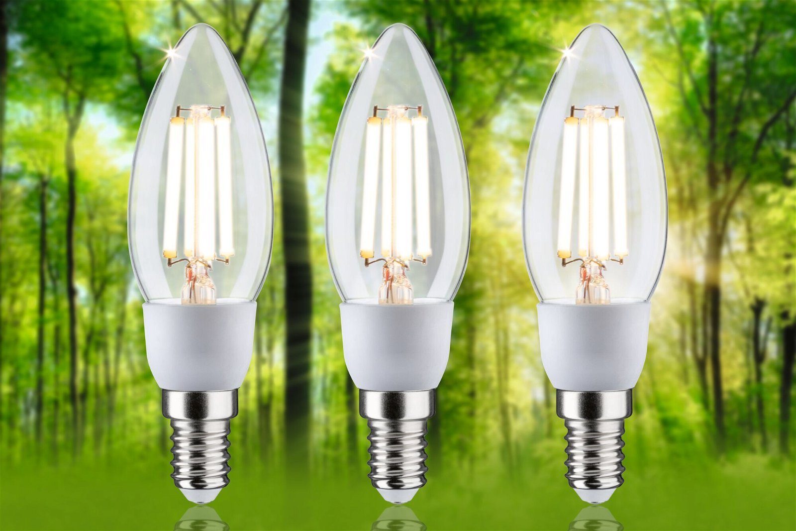 Paulmann Led-verlichting Eco-Line 3-pack kaars 525lm 2,5W 3000K helder 230V
