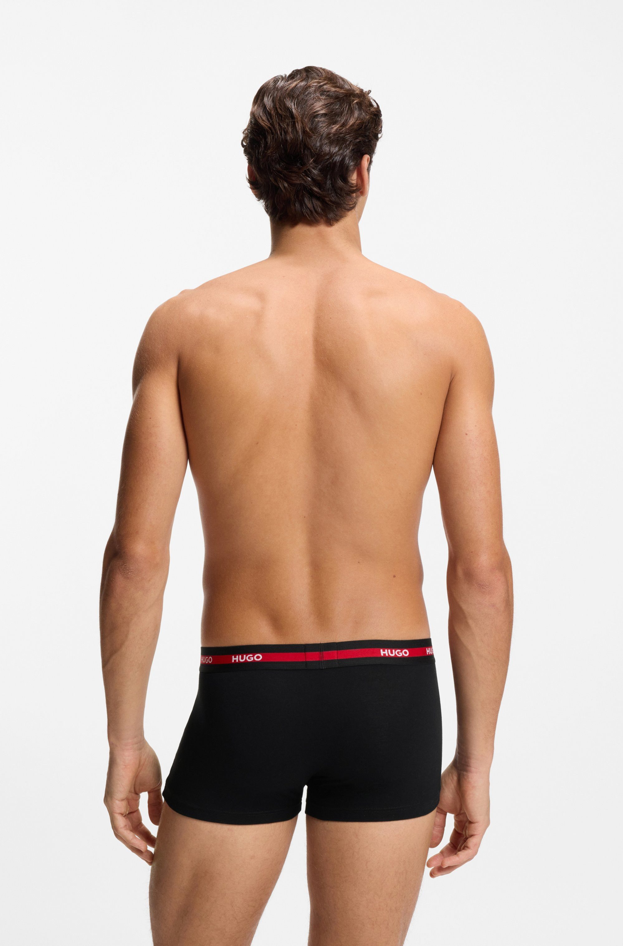 HUGO underwear Trunk Triplet met een logo-opschrift (set, 3 stuks, In driepack)