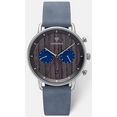 kerbholz multifunctioneel horloge herbert darkwood silver navy blauw