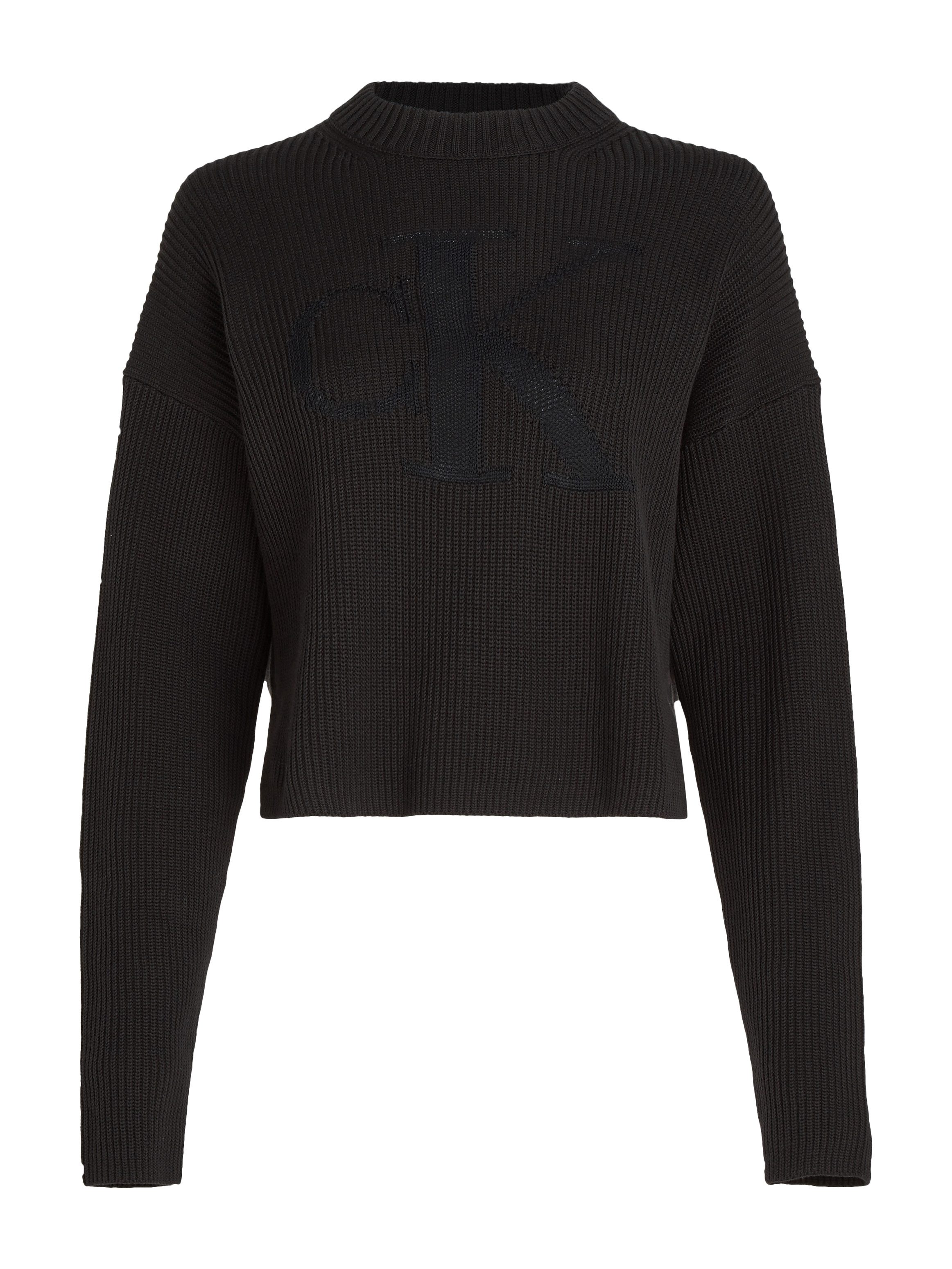 Calvin Klein Trui met staande kraag LOGO INTARSIA REGULAR SWEATER