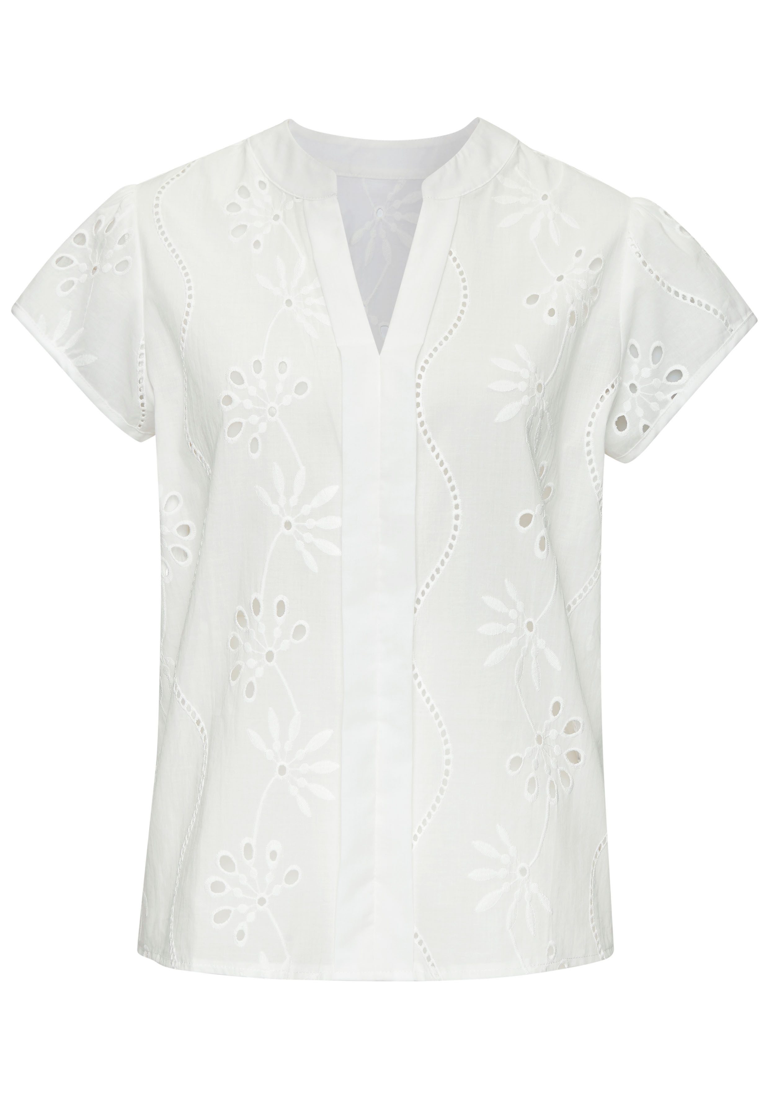 Buffalo Kanten blouse met korte mouwen
