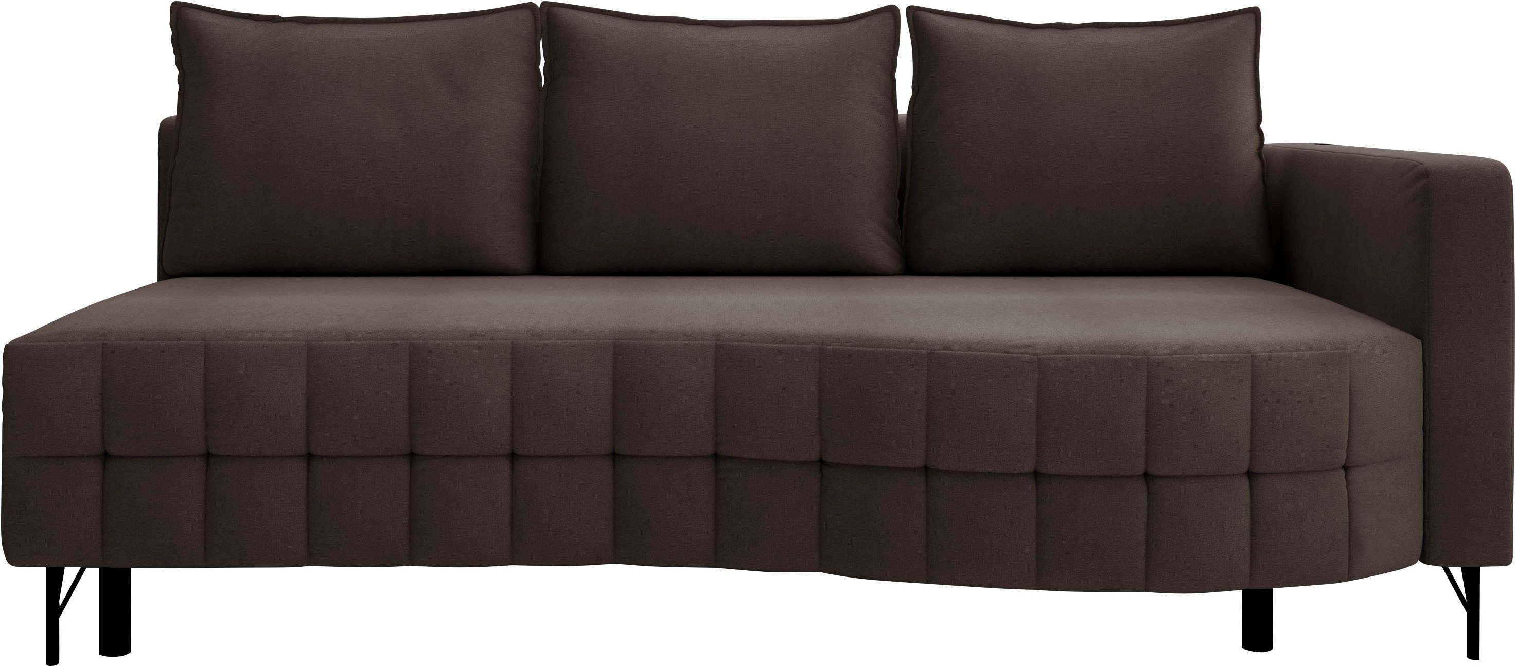 exxpo - sofa fashion Loungebank T wiggy slaapbank met bedfunctie en bedlade, comfortabele bonellvering, super zitcomfort, elegante vormtaal