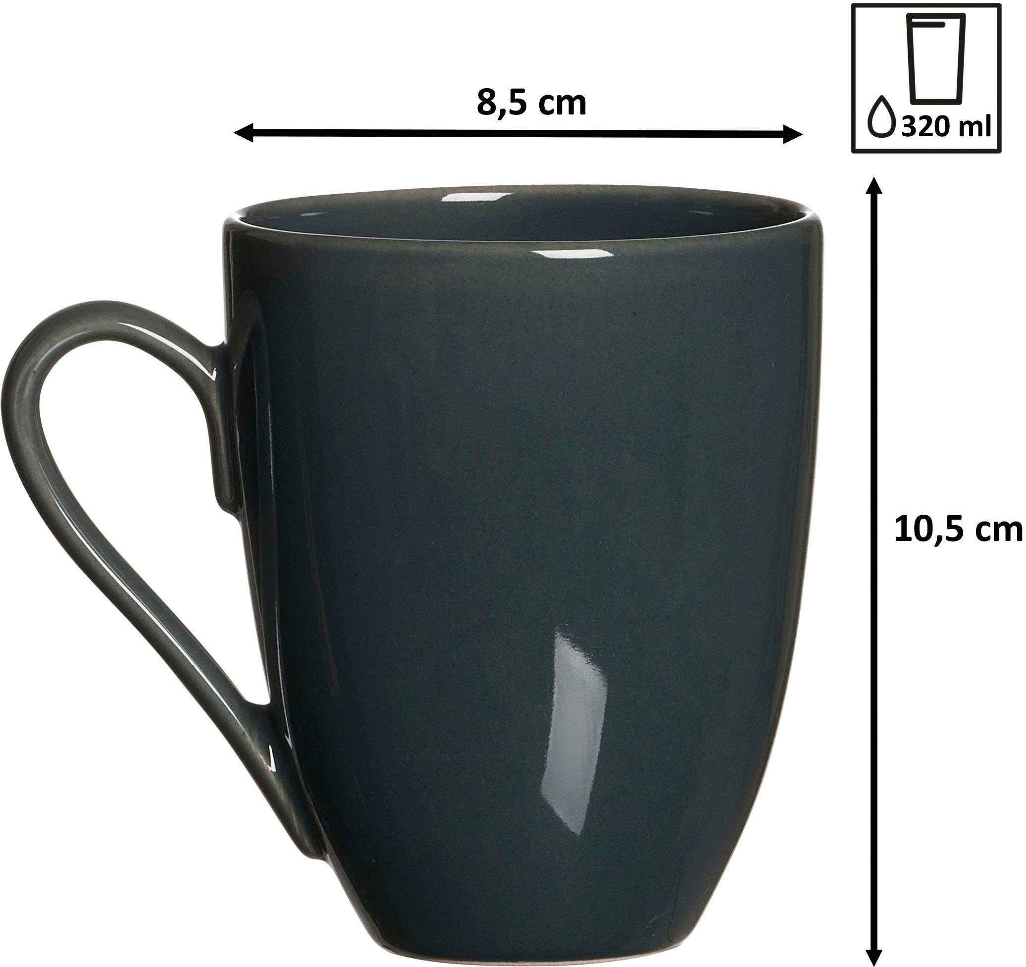 Ritzenhoff & Breker Koffieservies Cecina Servies, zijdeachtige glanzende kleurglazuur (set, 12-delig)