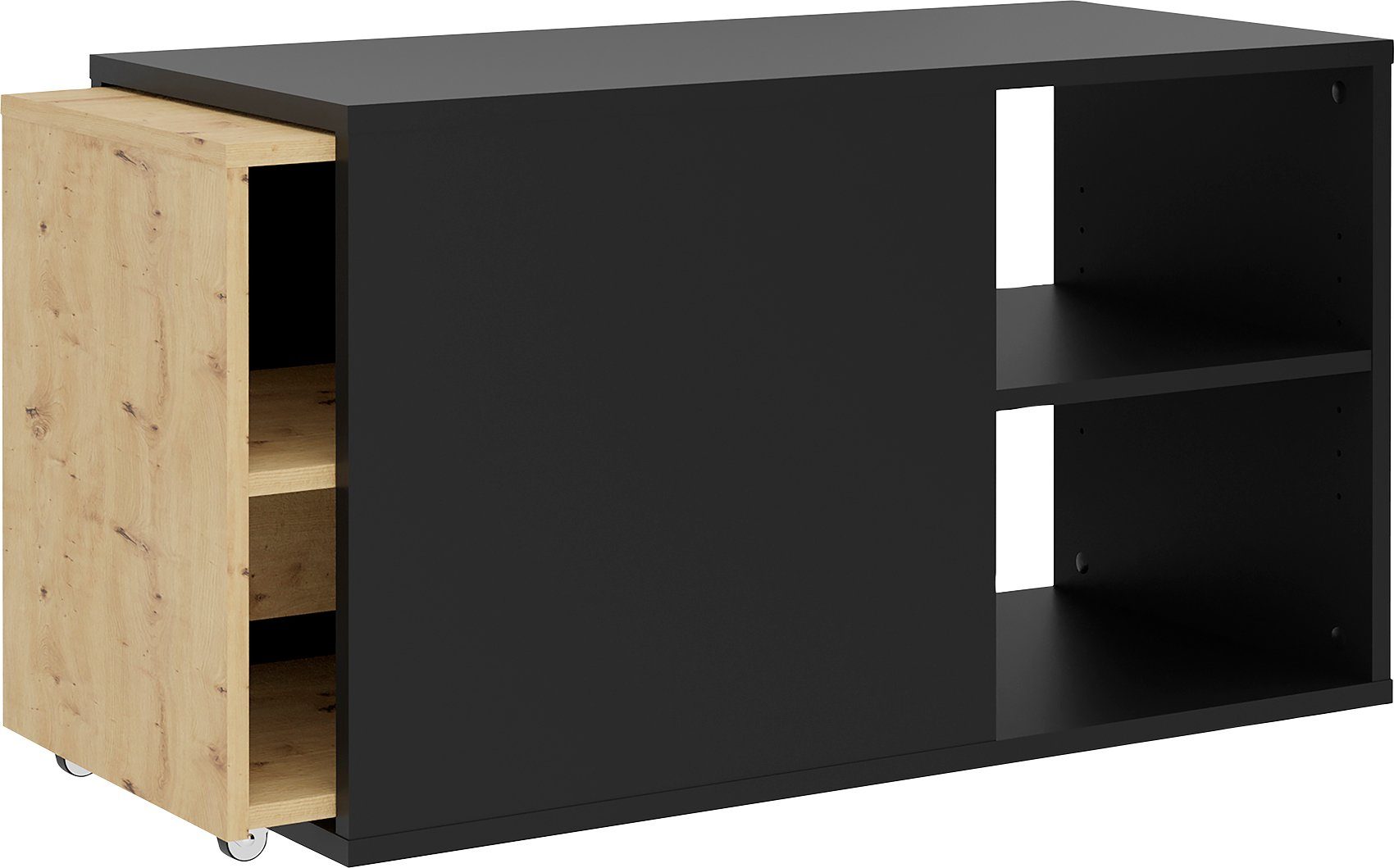 FMD Tv-meubel Slide uittrekbaar tot 129 cm