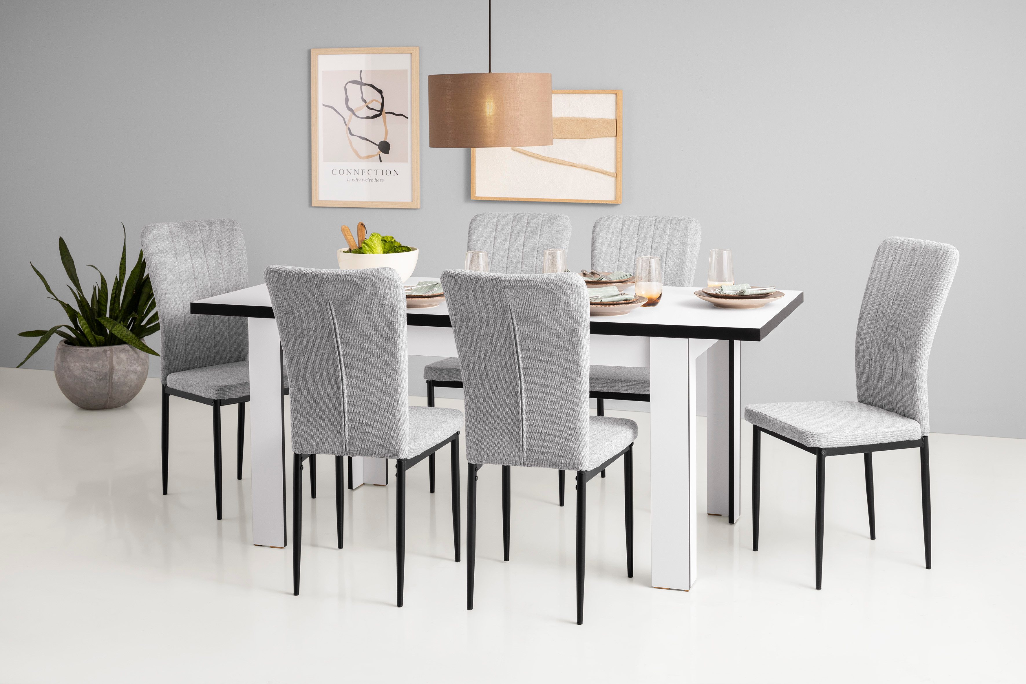Home affaire Stoel met 4 poten Bergamo (set)
