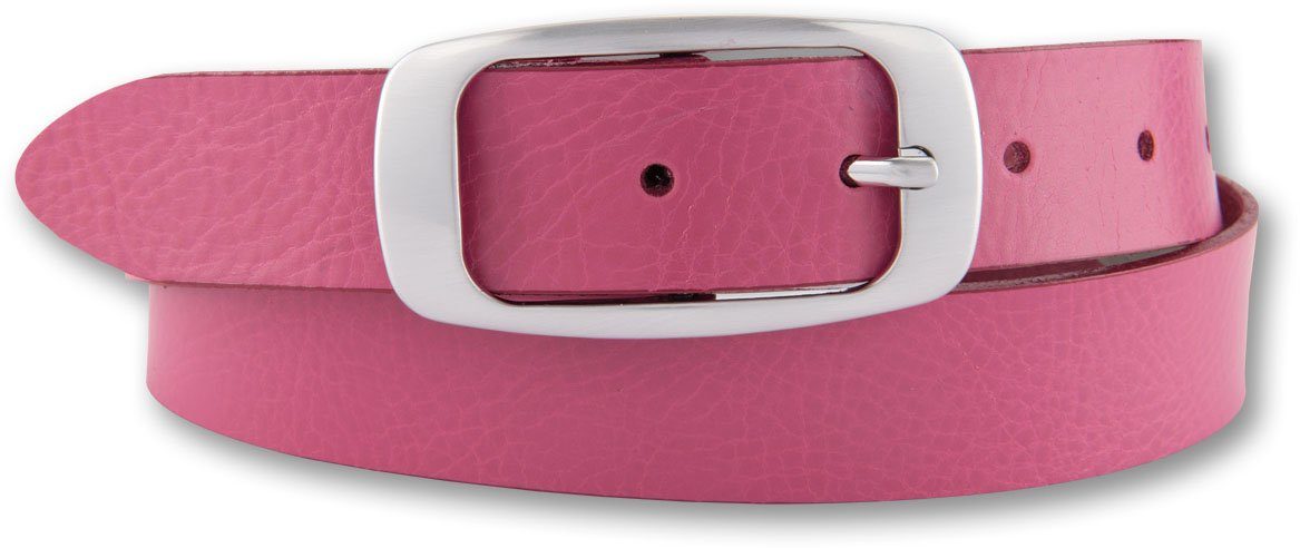BERND GÖTZ Leren riem in klassieke look in vele kleuren naar keuze dames brede riemen maat 85 roze