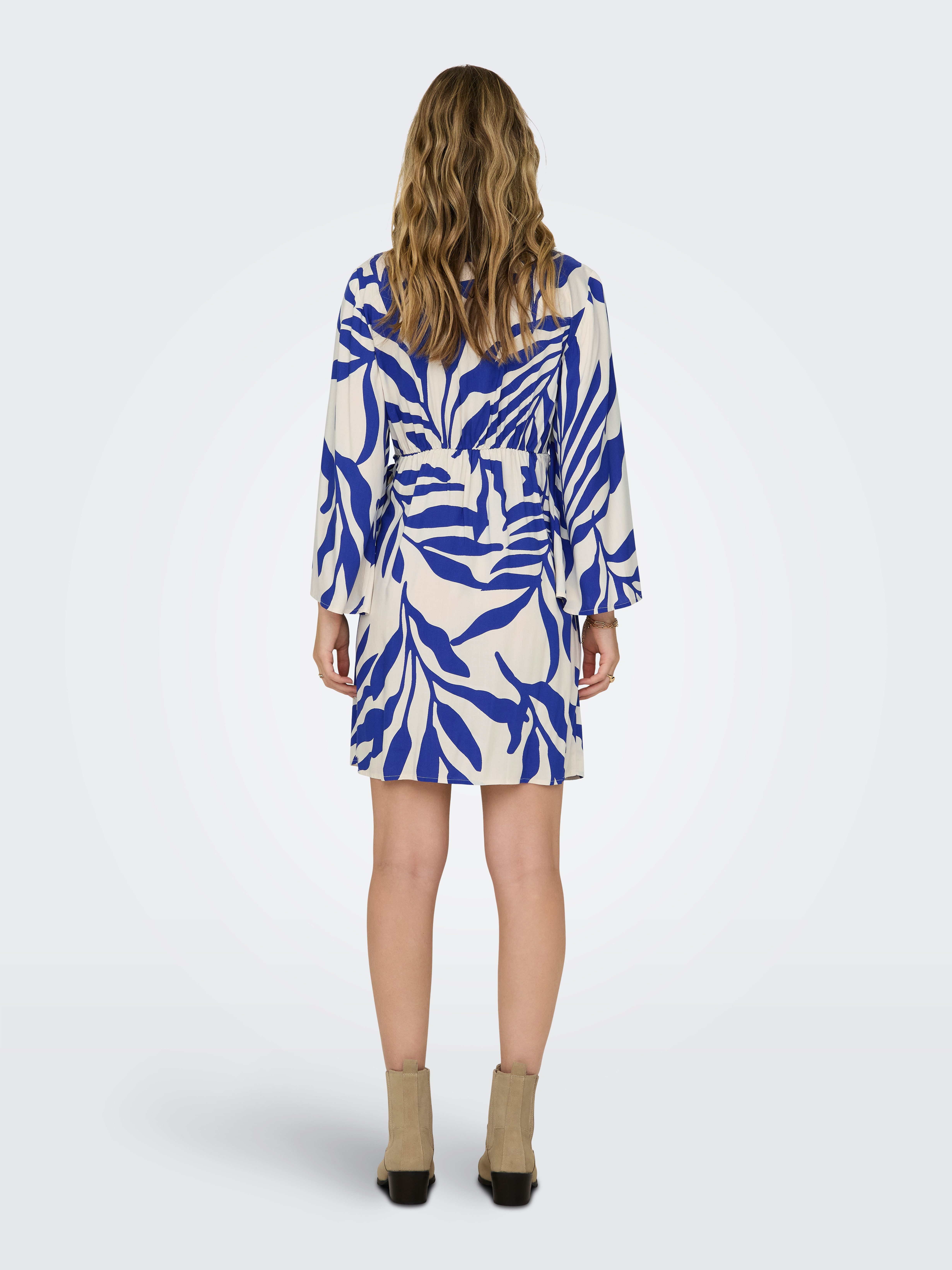 JDY Wikkeljurk JDYSEZEN LIFE 7/8 SHORT DRESS WVN DIA