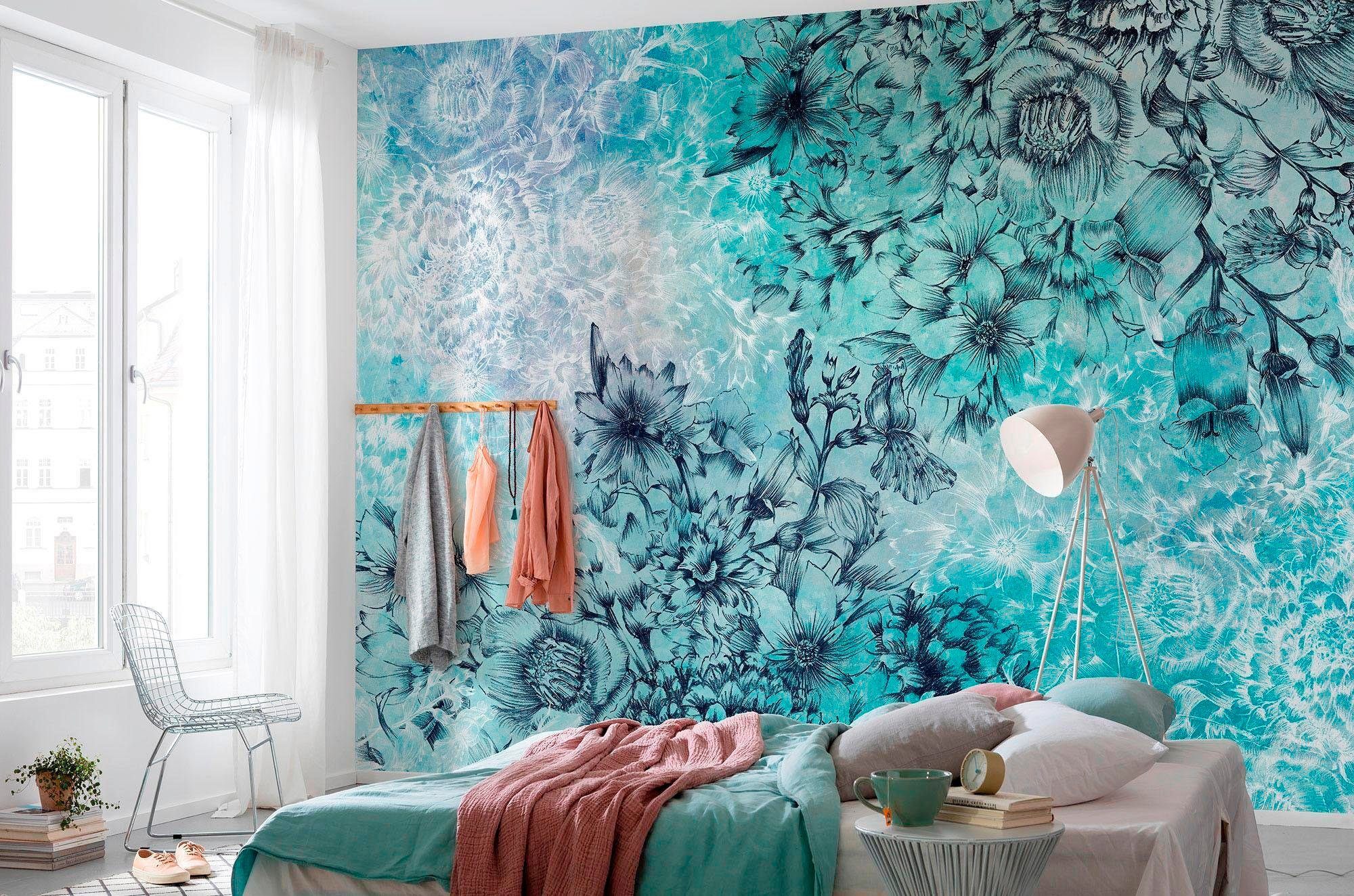 Komar Vliesbehang Vlies - Windflowers - Afmeting 368 x 248 cm