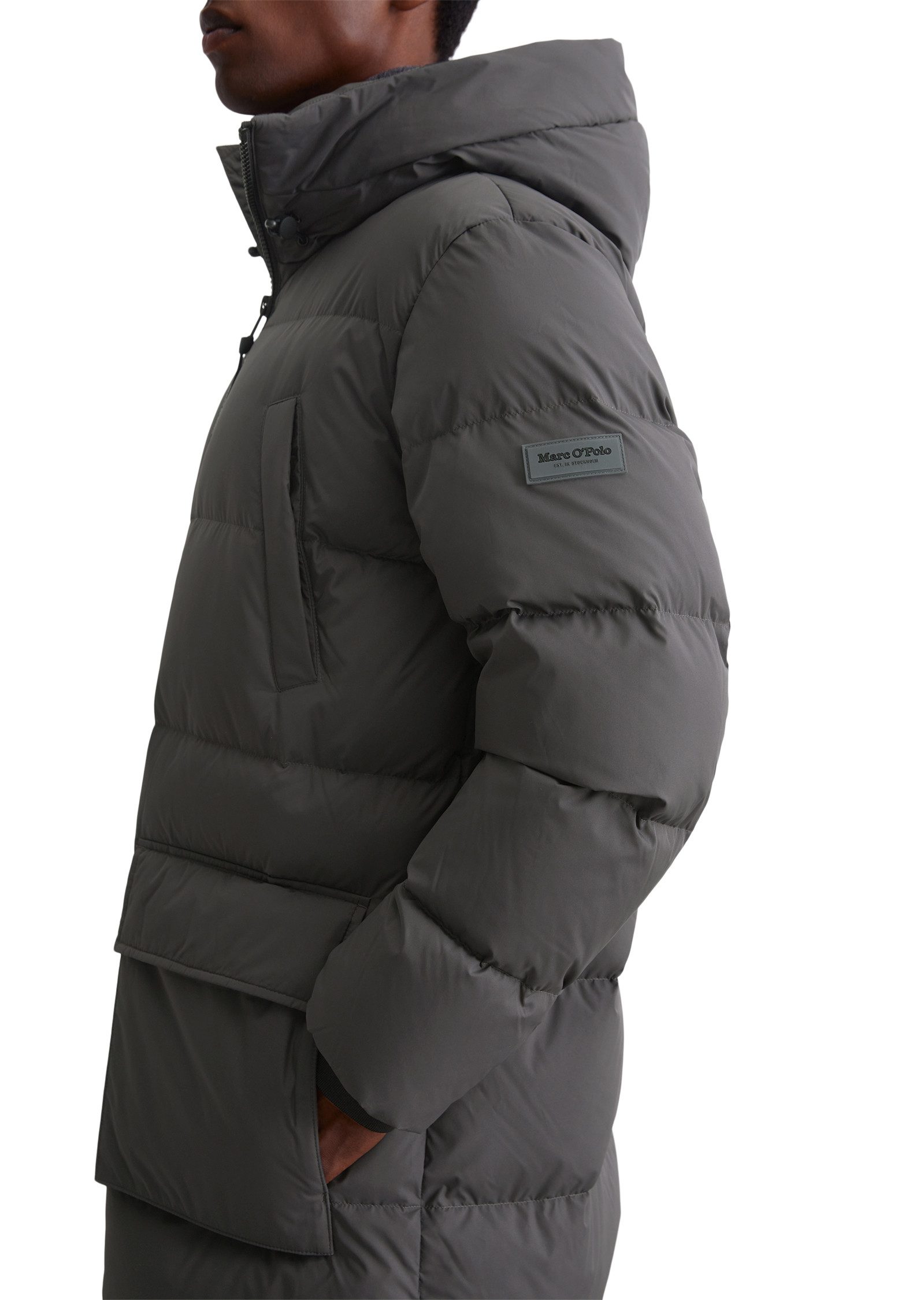 Marc O'Polo Winterjack met capuchon en veel details