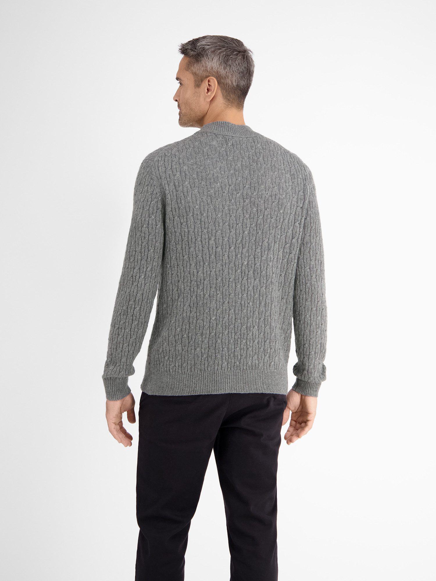 Lerros Gebreide trui LERROS kabelgebreide pullover met turtleneck