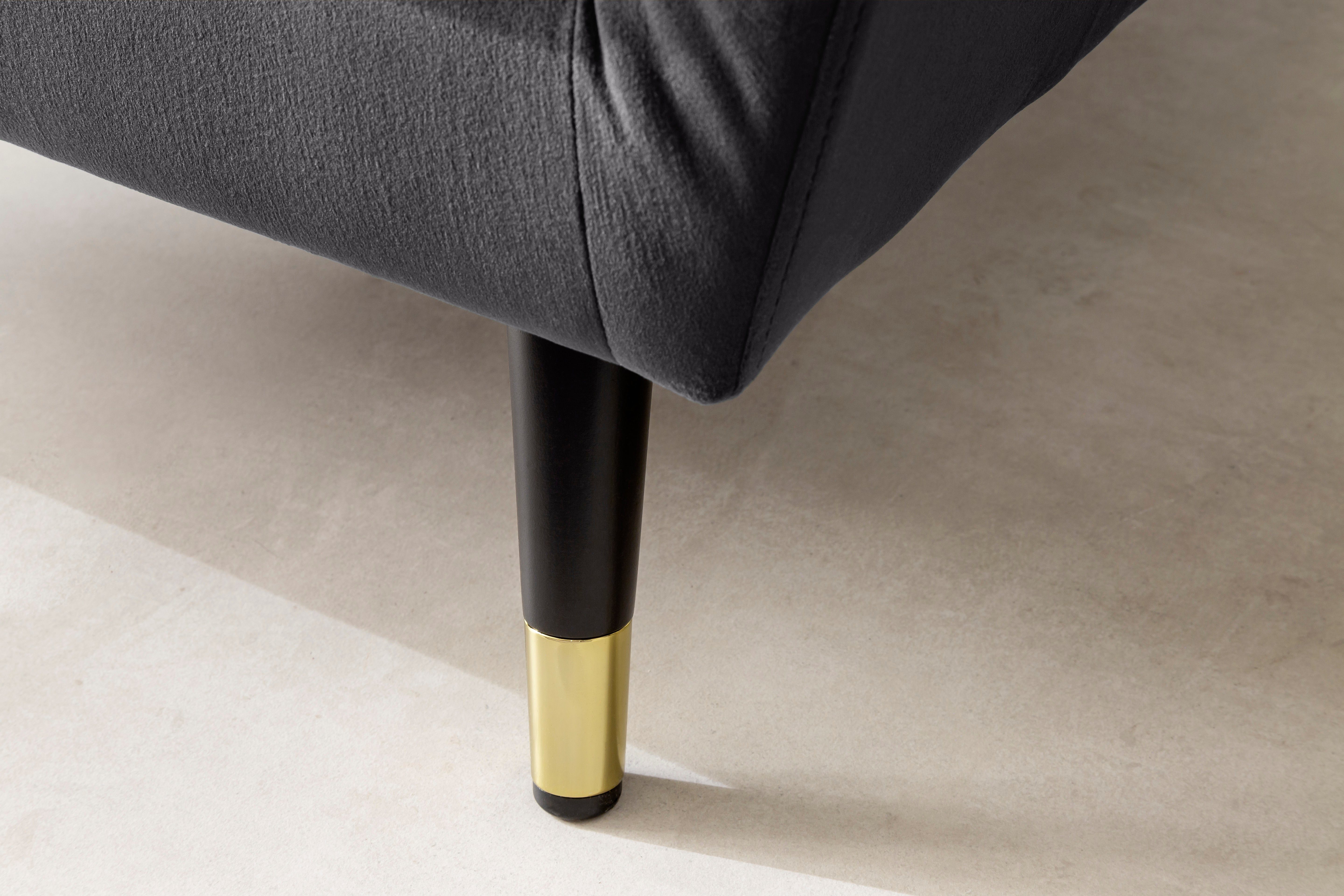Trends by HG Hoekbank Amira L-vorm met strassteentjes en goudkleurige applicaties