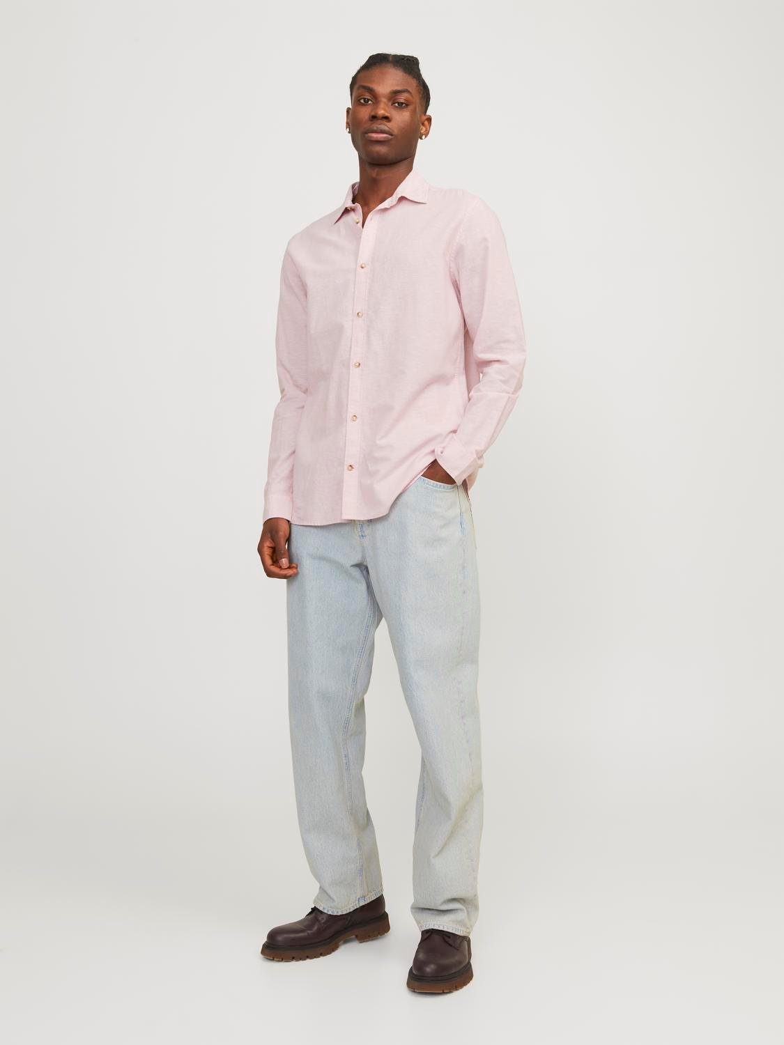 Jack & Jones Overhemd met lange mouwen JJESUMMER LINEN BLEND SHIRT LS SN