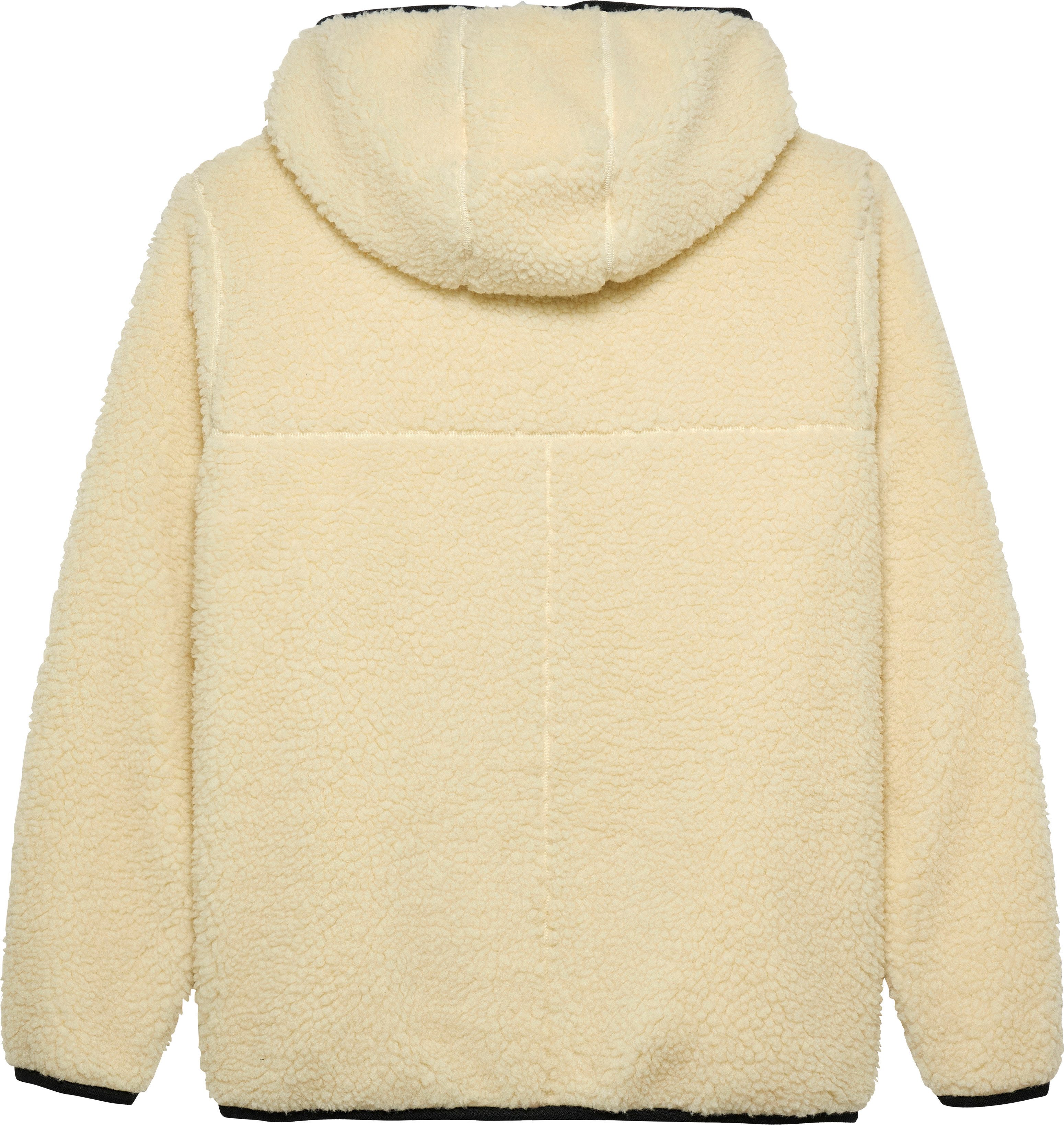 TOMMY JEANS Pluchen jack TJM REG BADGE TEDDY ZIP TRU EXT met logopatch, licht afgezakte schouders